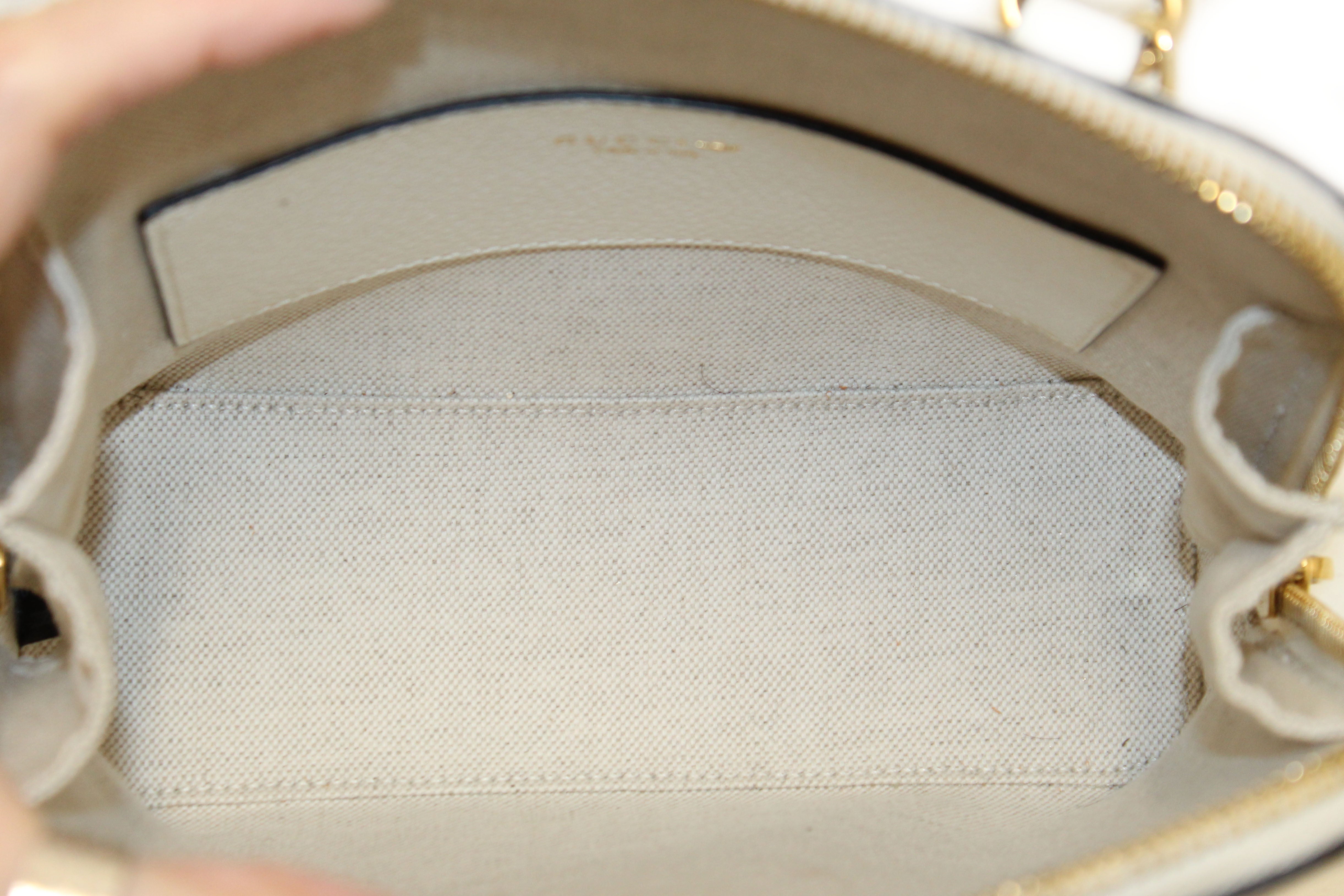 Authentic Limited Edition Adidas x Gucci Horsebit 1955 Mini Top Handle White Leather Bag