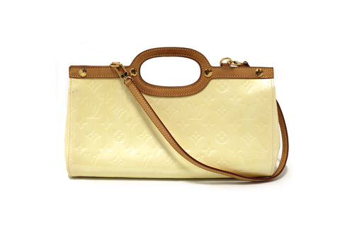 Authentic Louis Vuitton Yellow Monogram Vernis Leather Roxbury Drive Bag