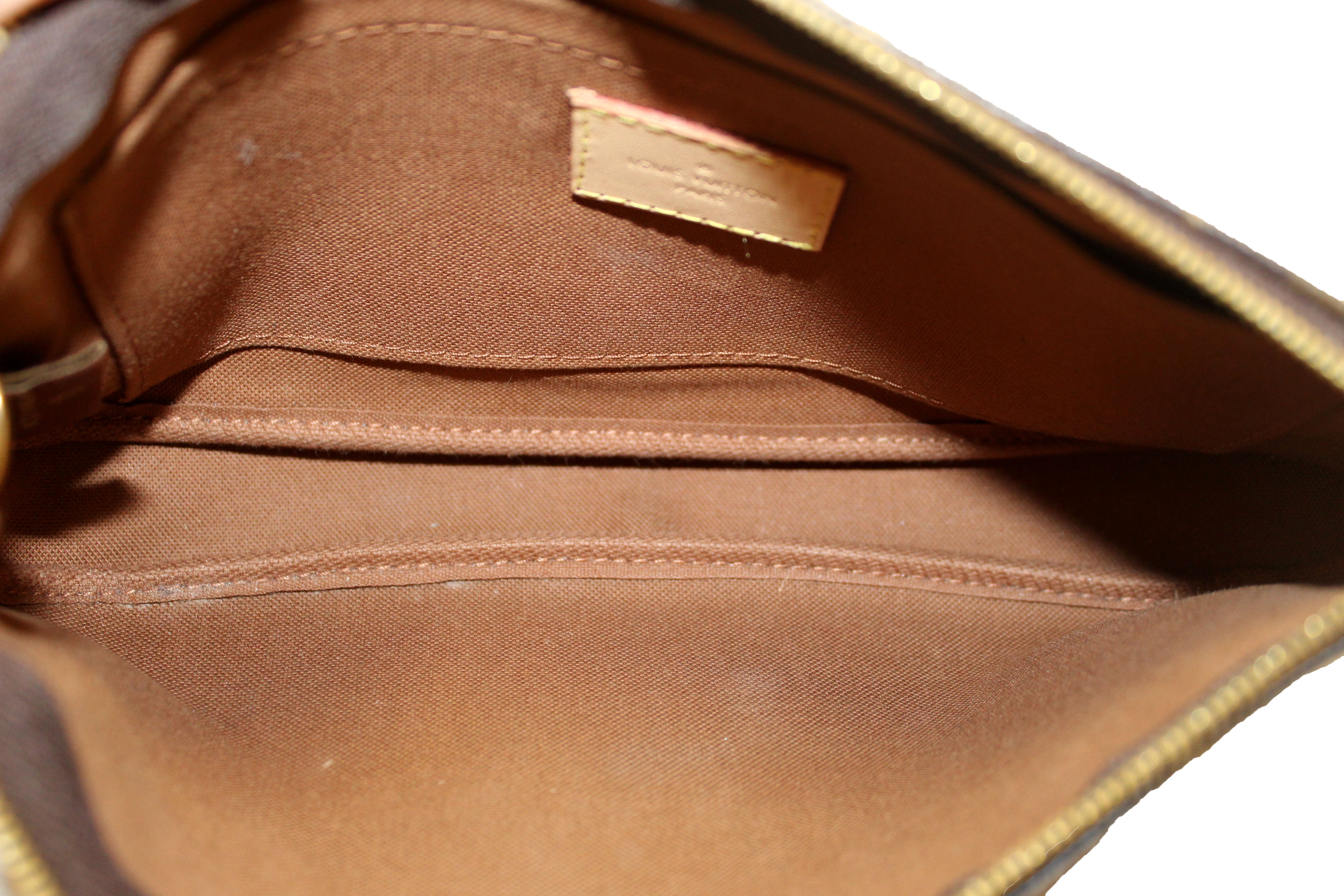 Authentic Louis Vuitton Classic Monogram Light Pink Strap Multi-Pochette Accessoires Bag