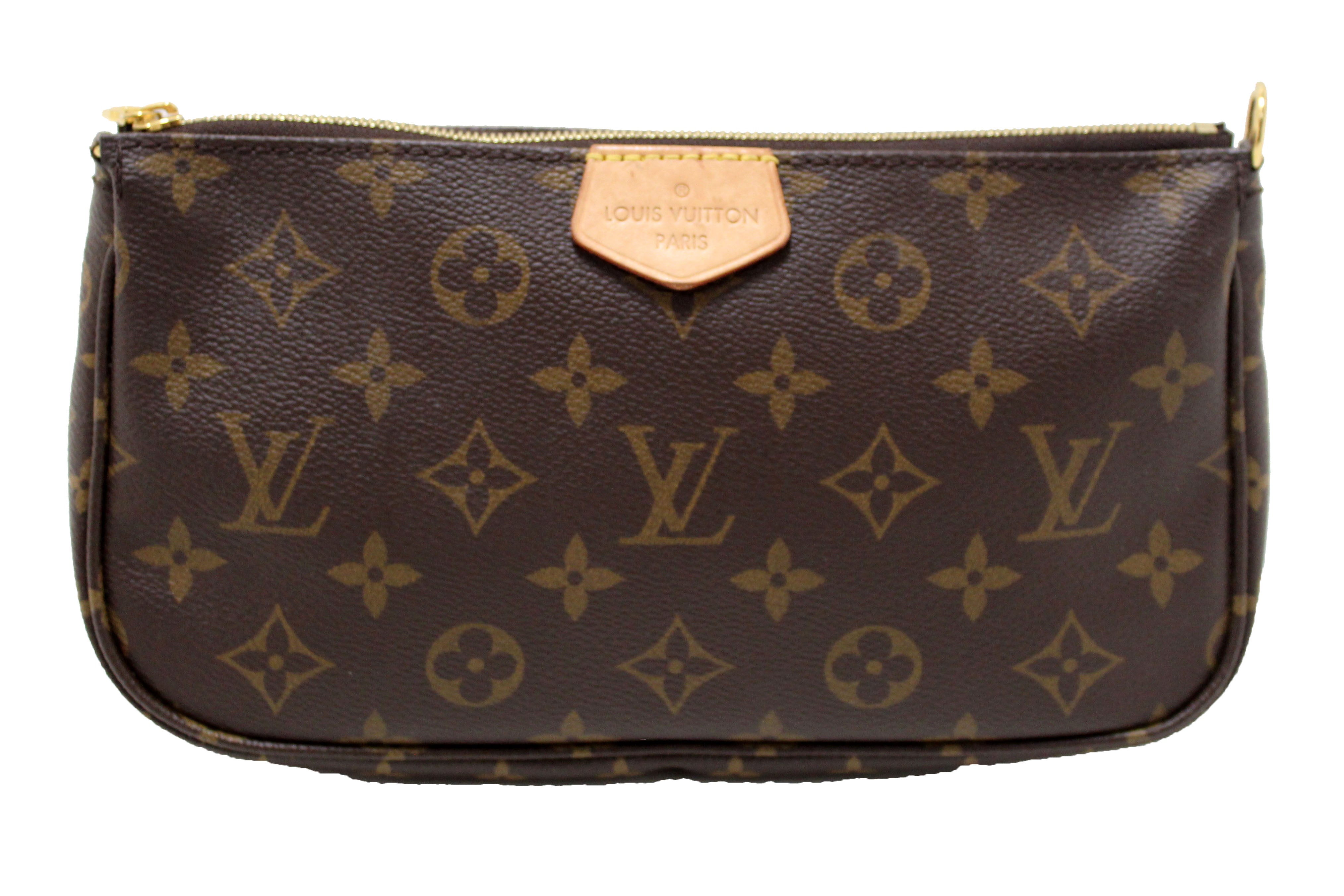Authentic Louis Vuitton Classic Monogram Light Pink Strap Multi-Pochette Accessoires Bag