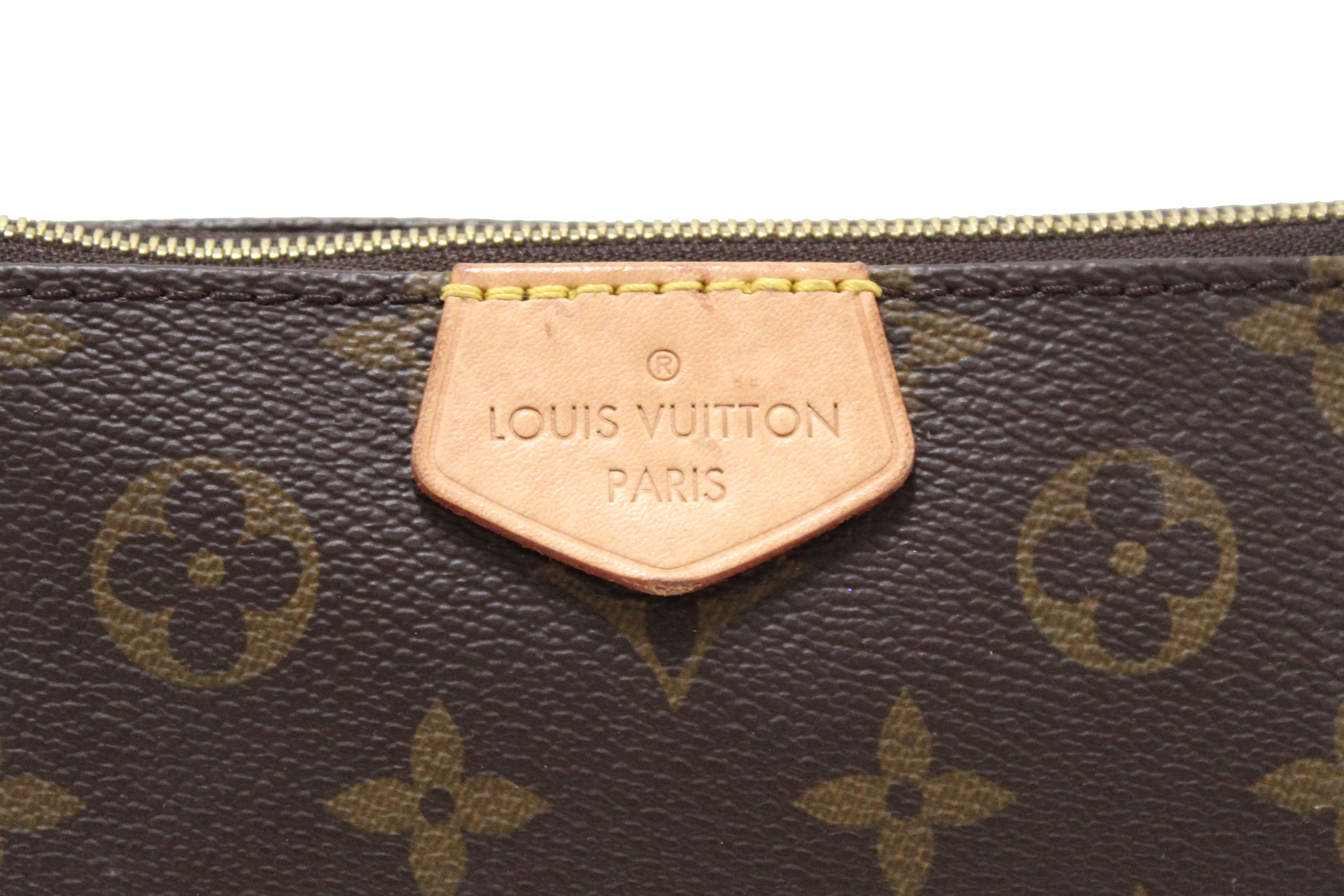 Authentic Louis Vuitton Classic Monogram Light Pink Strap Multi-Pochette Accessoires Bag