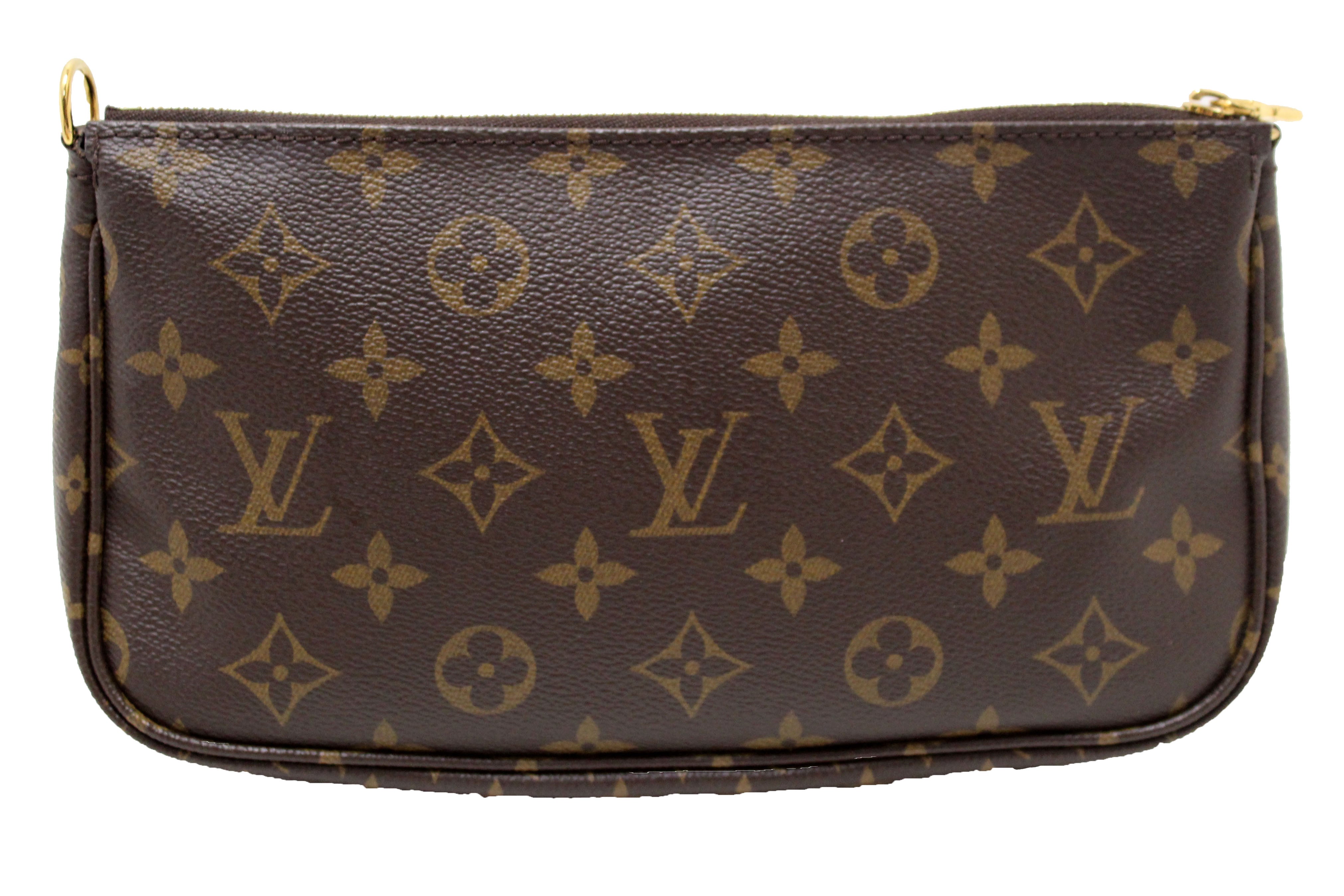 Authentic Louis Vuitton Classic Monogram Light Pink Strap Multi-Pochette Accessoires Bag