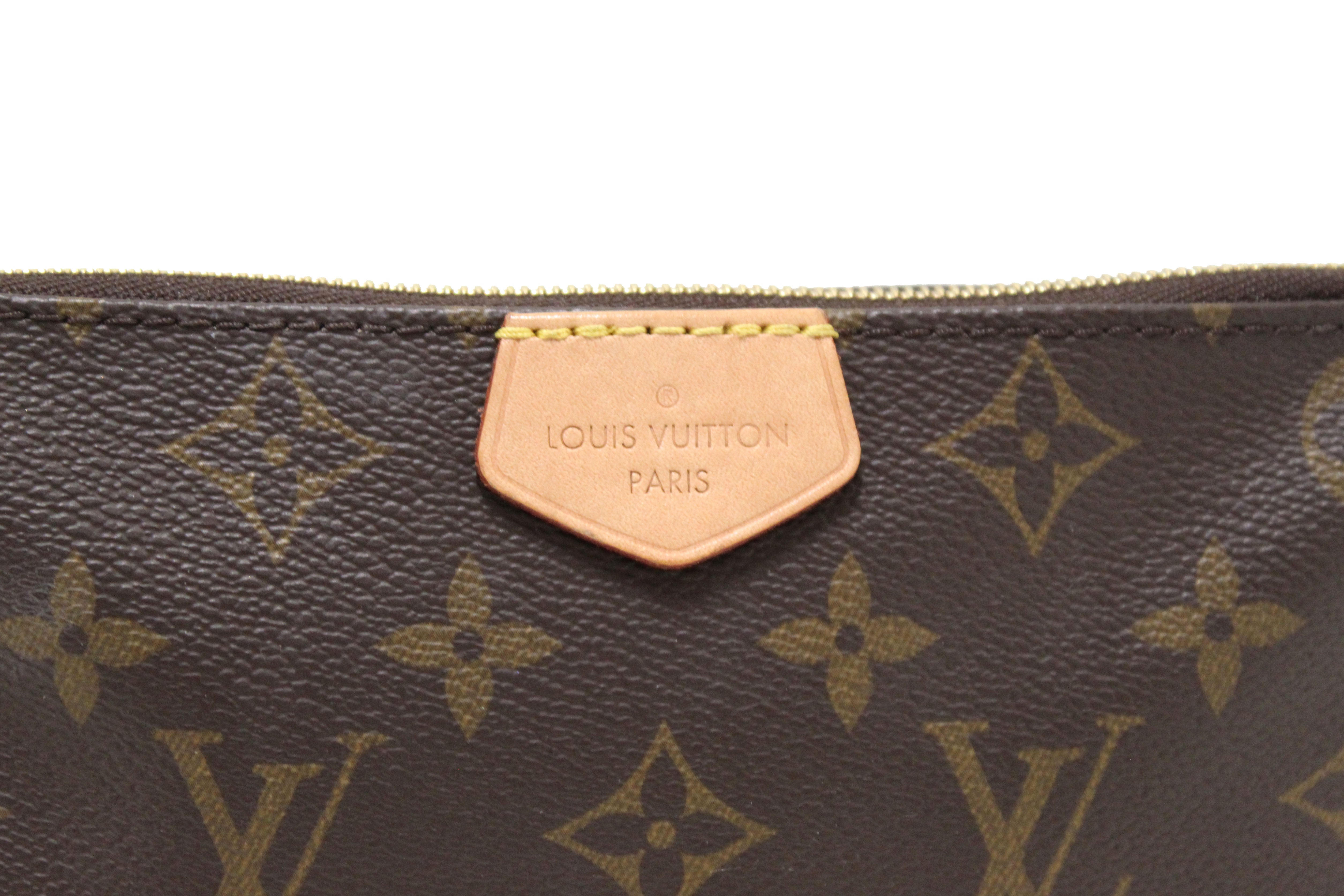 Authentic Louis Vuitton Classic Monogram Light Pink Strap Multi-Pochette Accessoires Bag