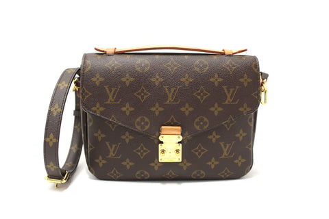 Authentic Louis Vuitton Classic Monogram Metis Pochette Messenger Bag