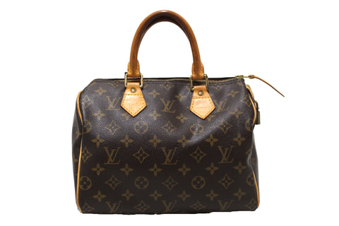 Authentic Louis Vuitton Classic Monogram Speedy 25 Handbag