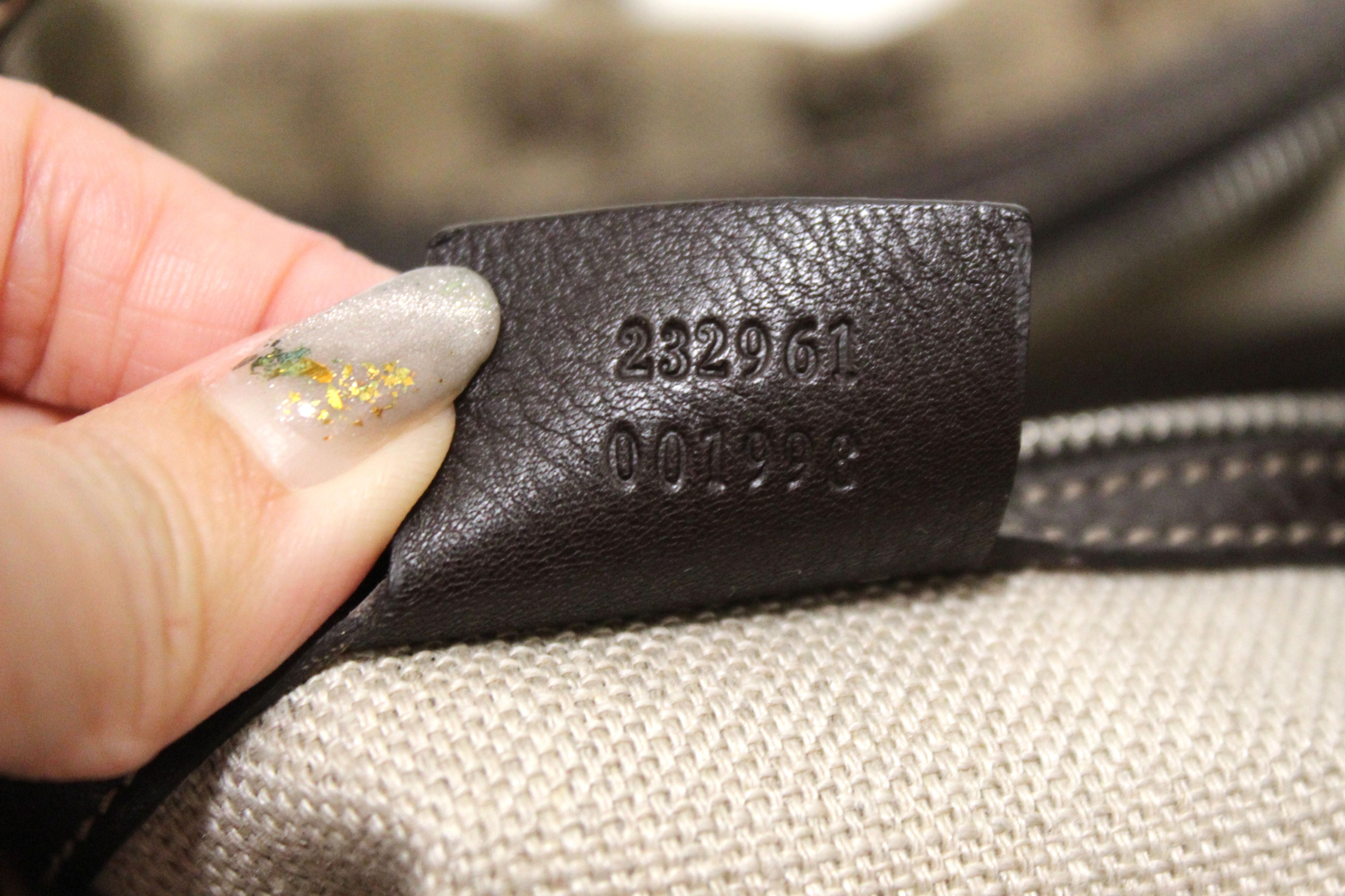 Authentic Gucci Brown GG Canvas Icon Bit Medium Hobo Shoulder Bag