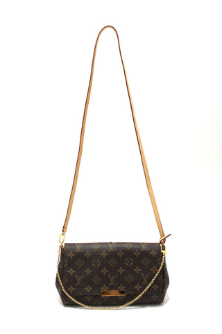 Authentic Louis Vuitton Classic Monogram Favorite MM Crossbody Messenger Bag