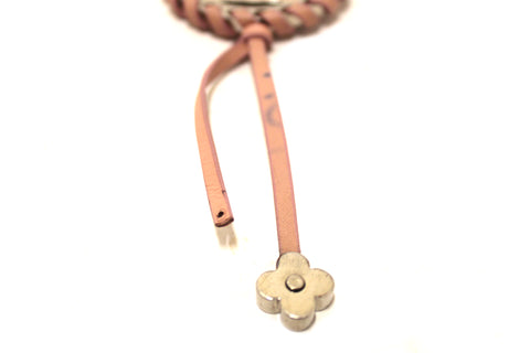 Authentic Louis Vuitton Silver Pink Very Key Ring & Bag Charm