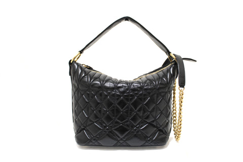 Authentic Chanel Black Quilted Calfskin Leather State of The Art Hobo Bag