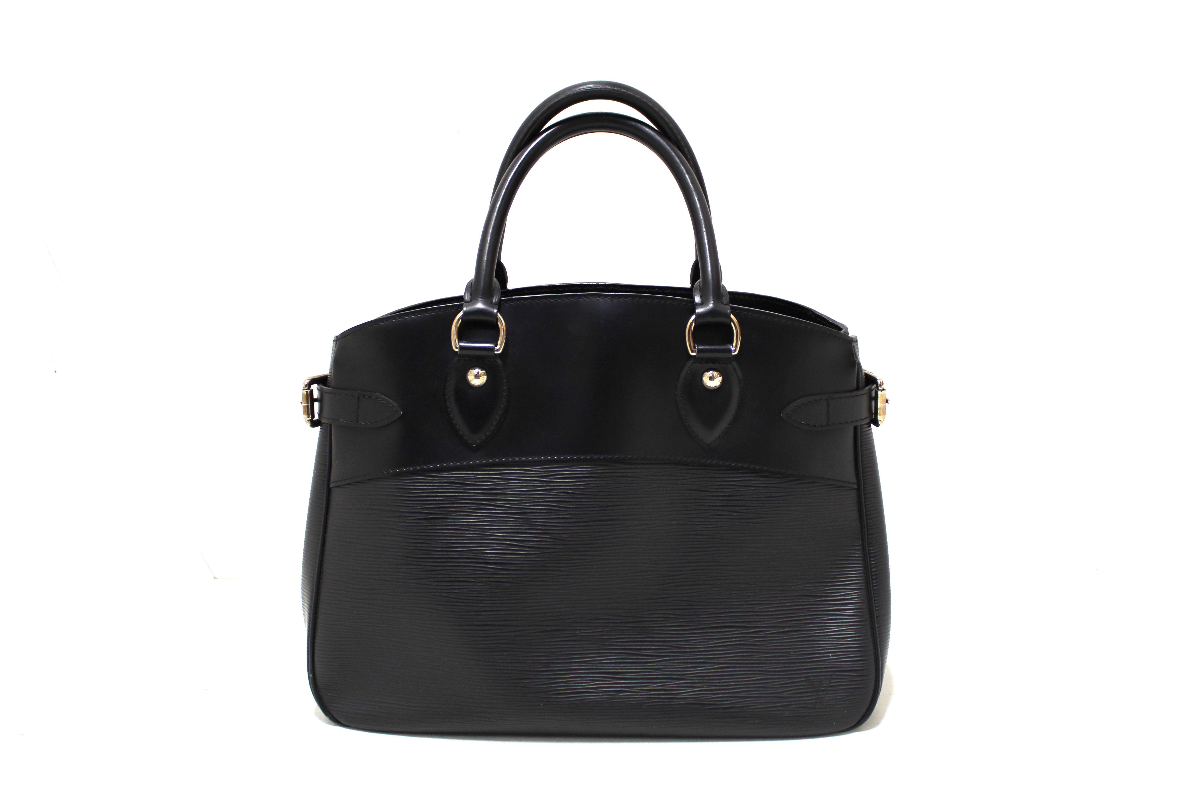 Authentic Louis Vuitton Black Epi Leather Passy PM Handbag