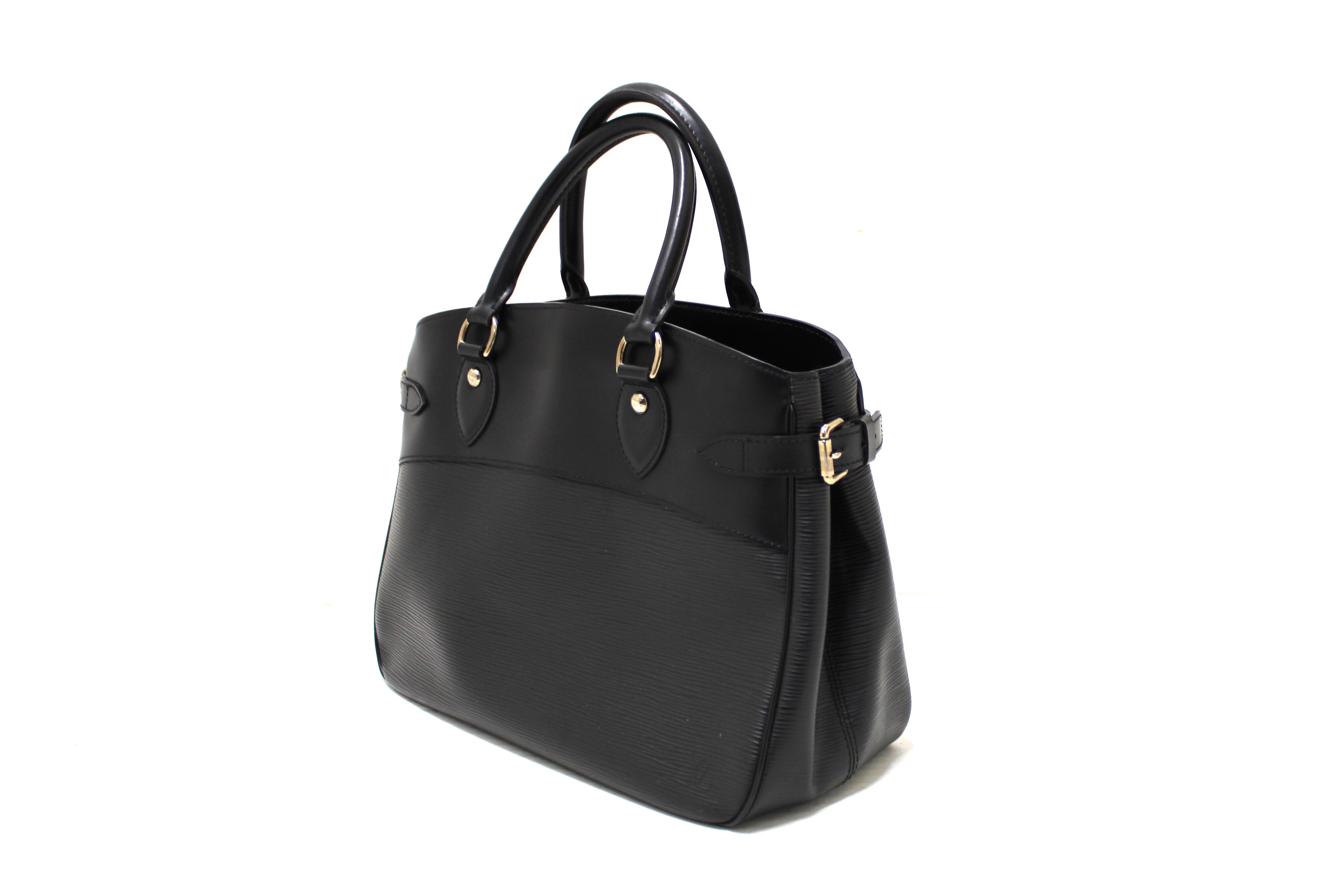 Authentic Louis Vuitton Black Epi Leather Passy PM Handbag