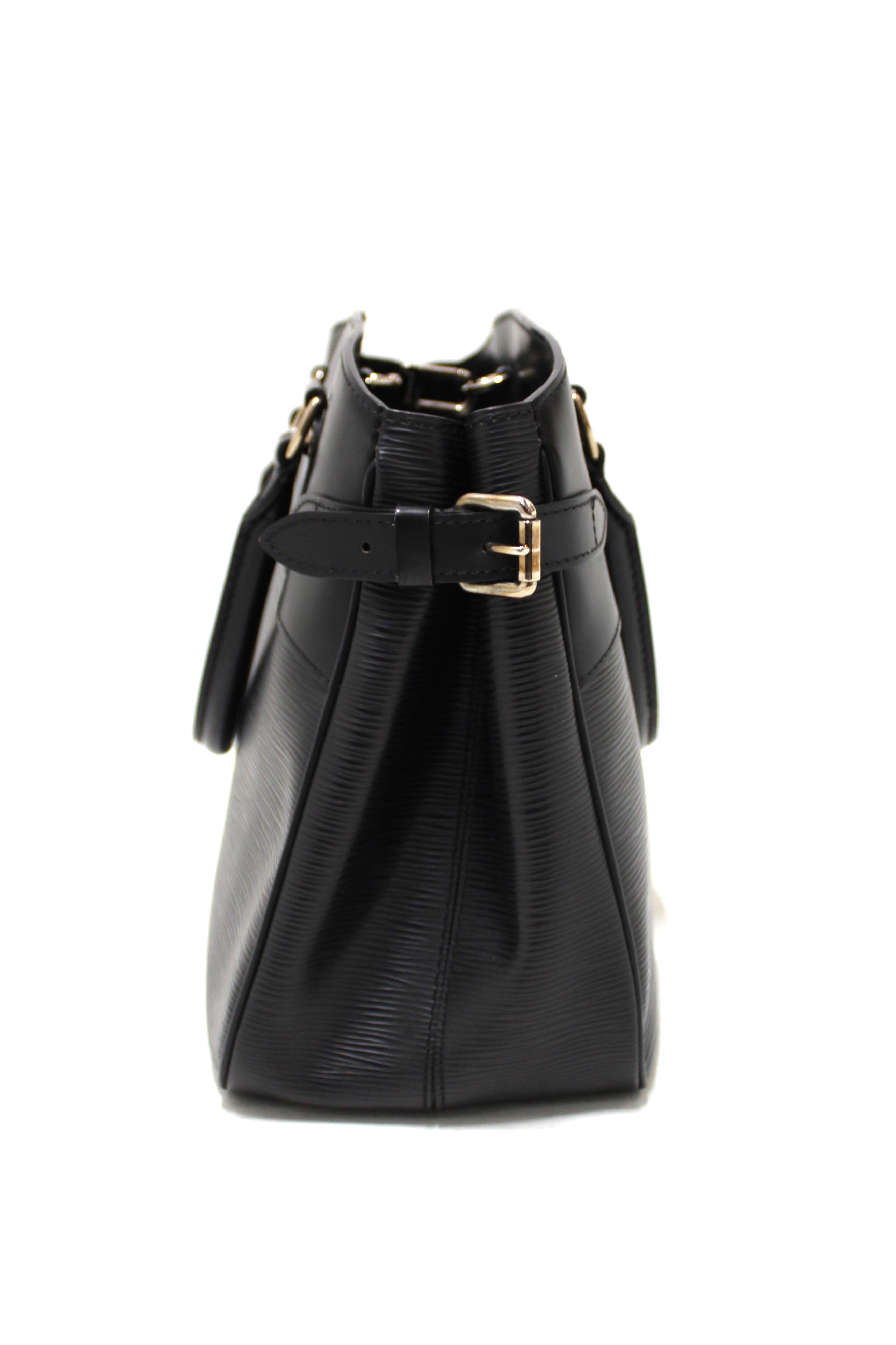 Authentic Louis Vuitton Black Epi Leather Passy PM Handbag