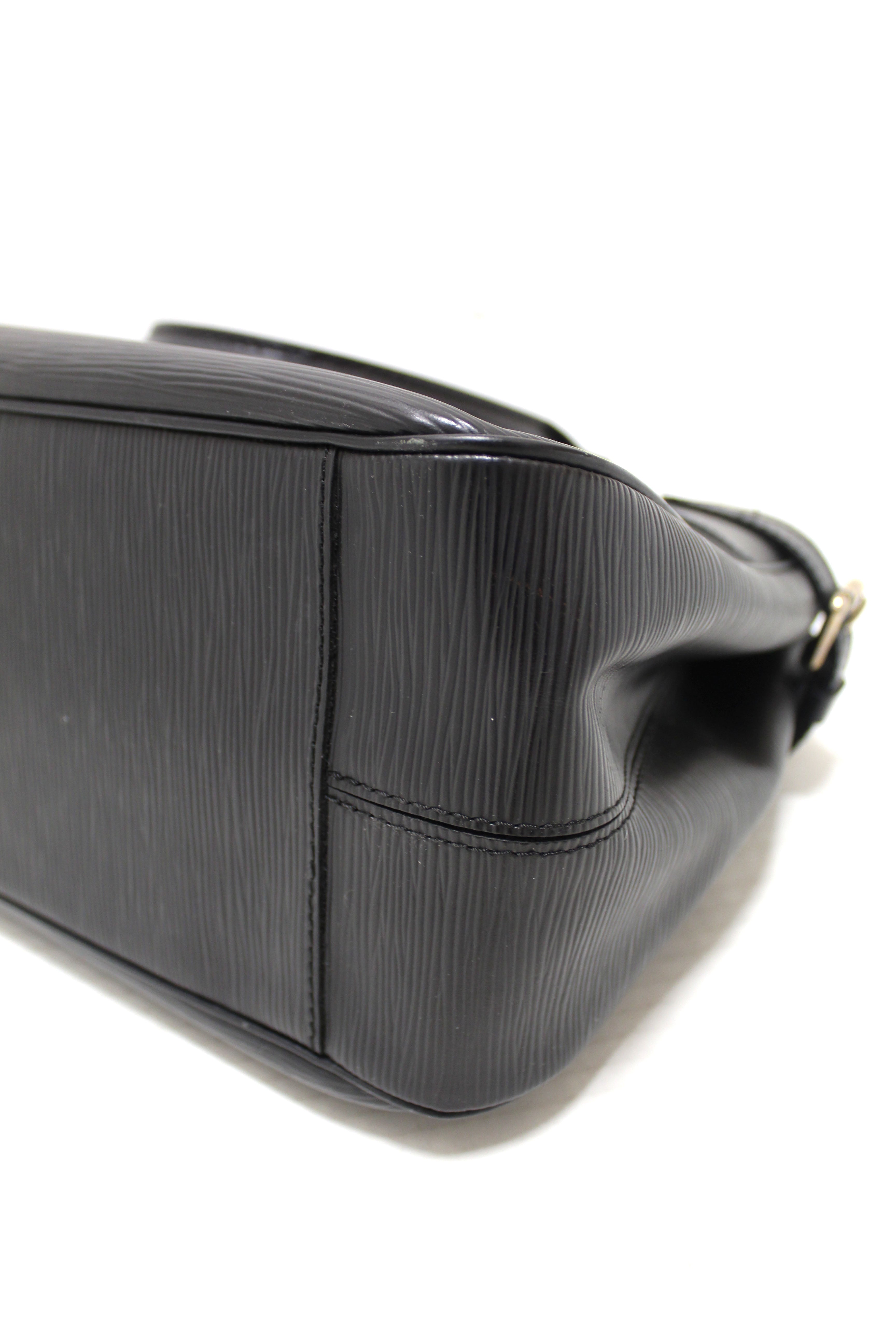 Authentic Louis Vuitton Black Epi Leather Passy PM Handbag