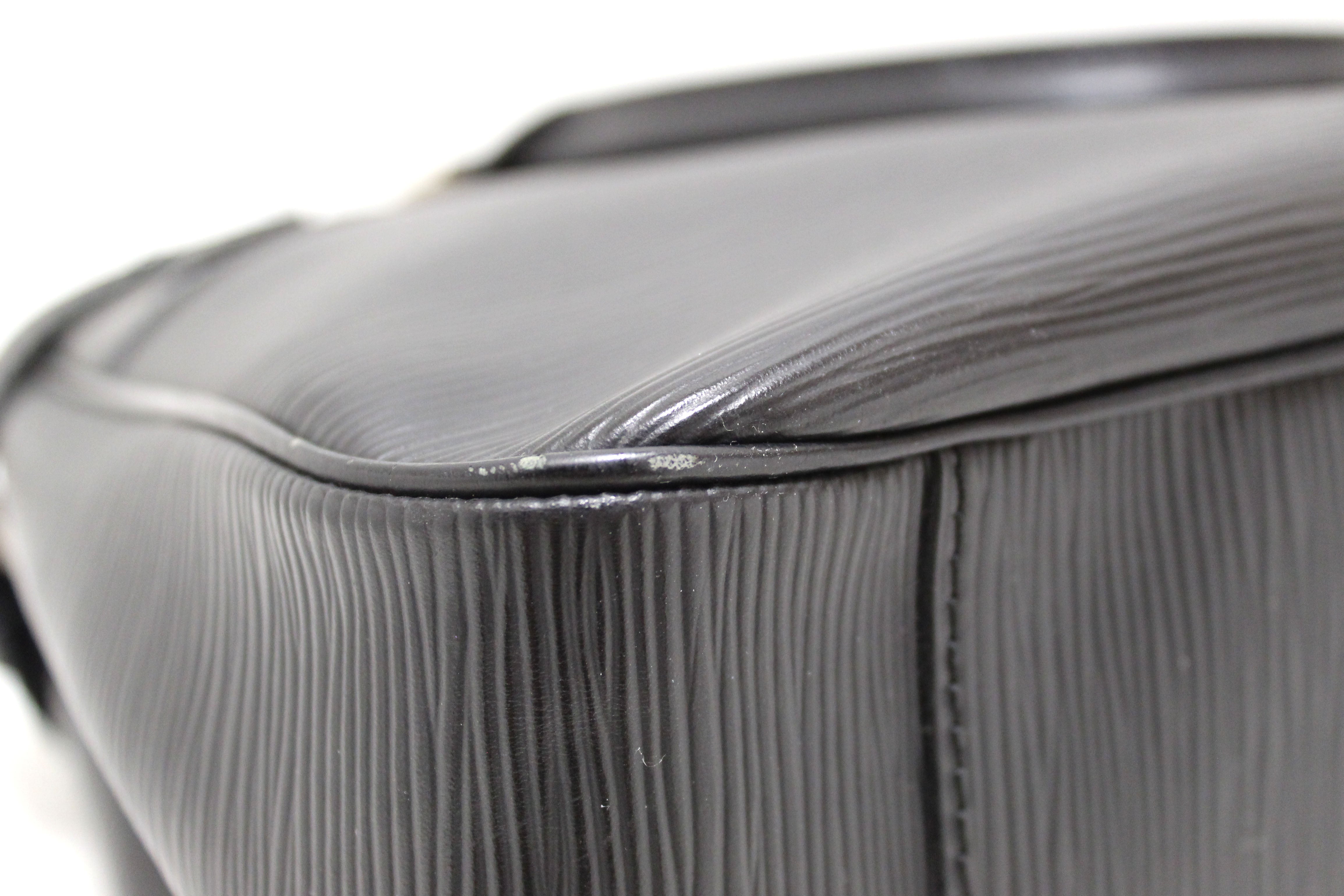 Authentic Louis Vuitton Black Epi Leather Passy PM Handbag