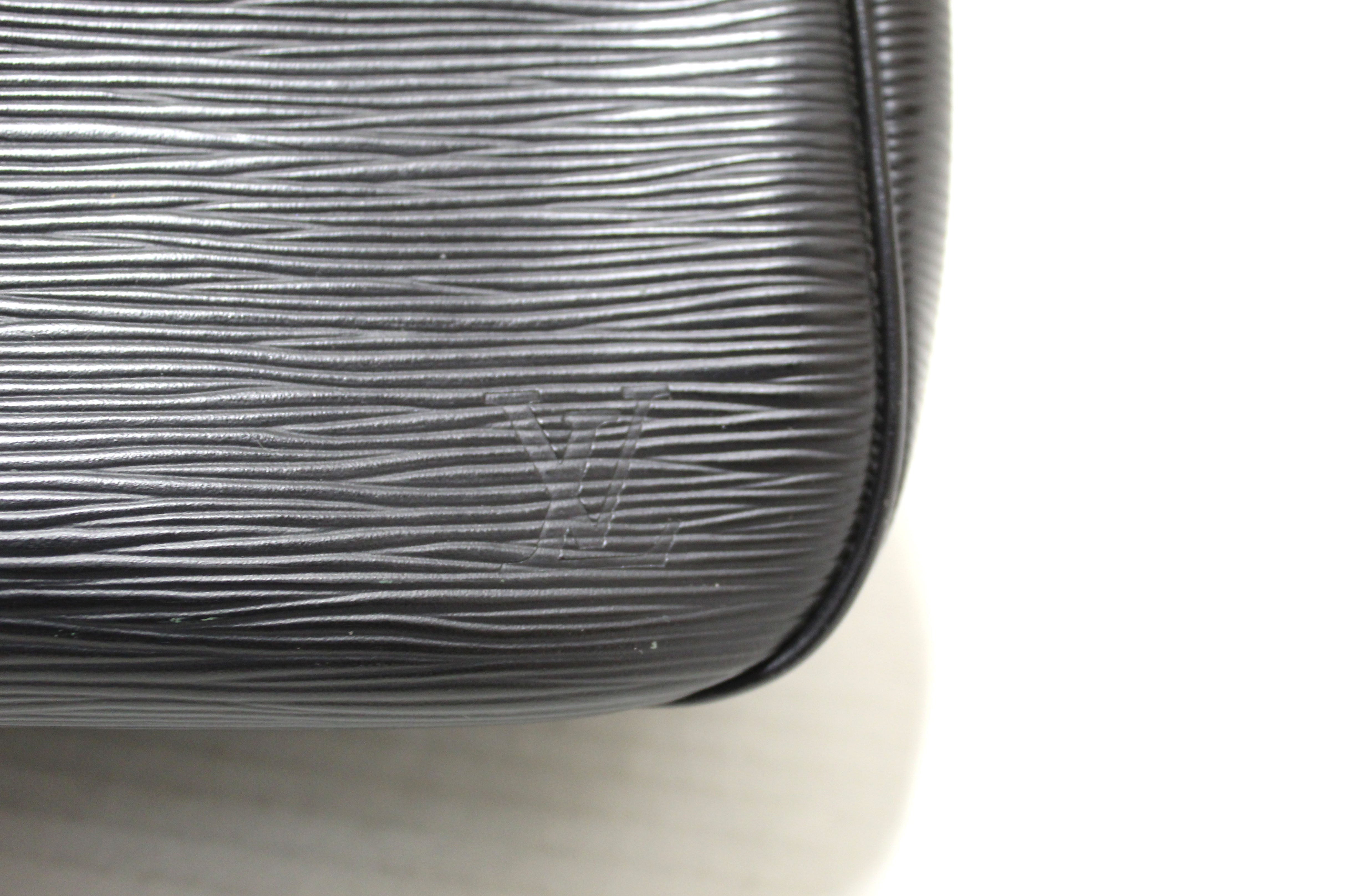 Authentic Louis Vuitton Black Epi Leather Passy PM Handbag