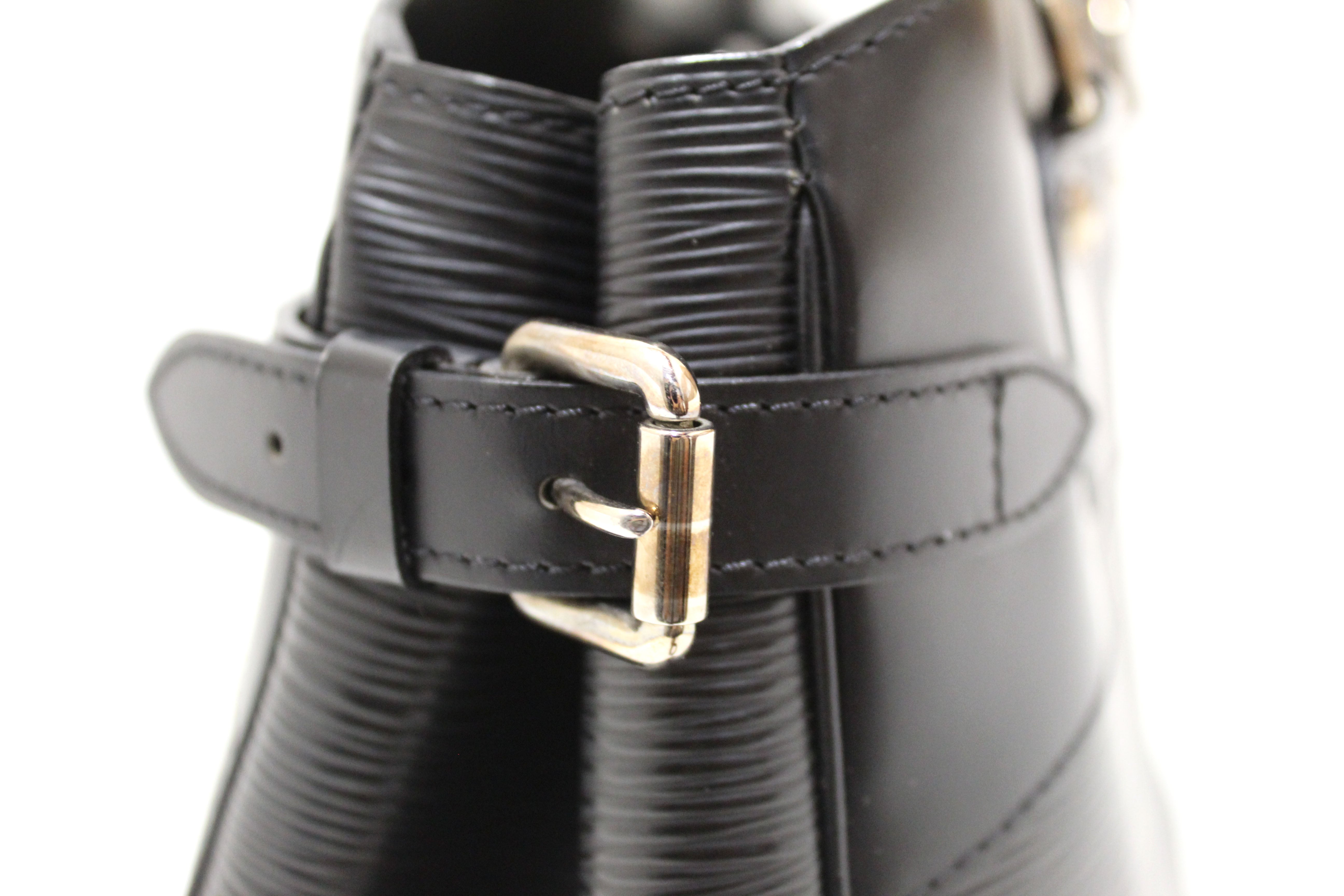 Authentic Louis Vuitton Black Epi Leather Passy PM Handbag