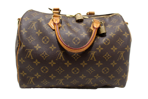 Authentic Louis Vuitton Classic Monogram Speedy 30 Bandouliere Bag
