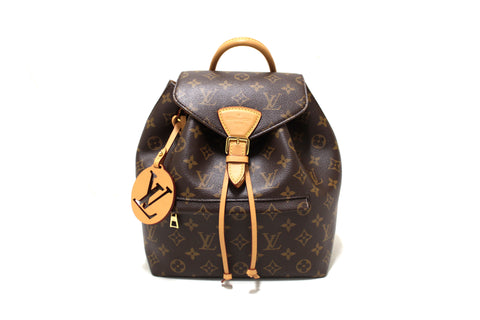 Authentic Louis Vuitton Classic Monogram Brown Montsouris PM Backpack