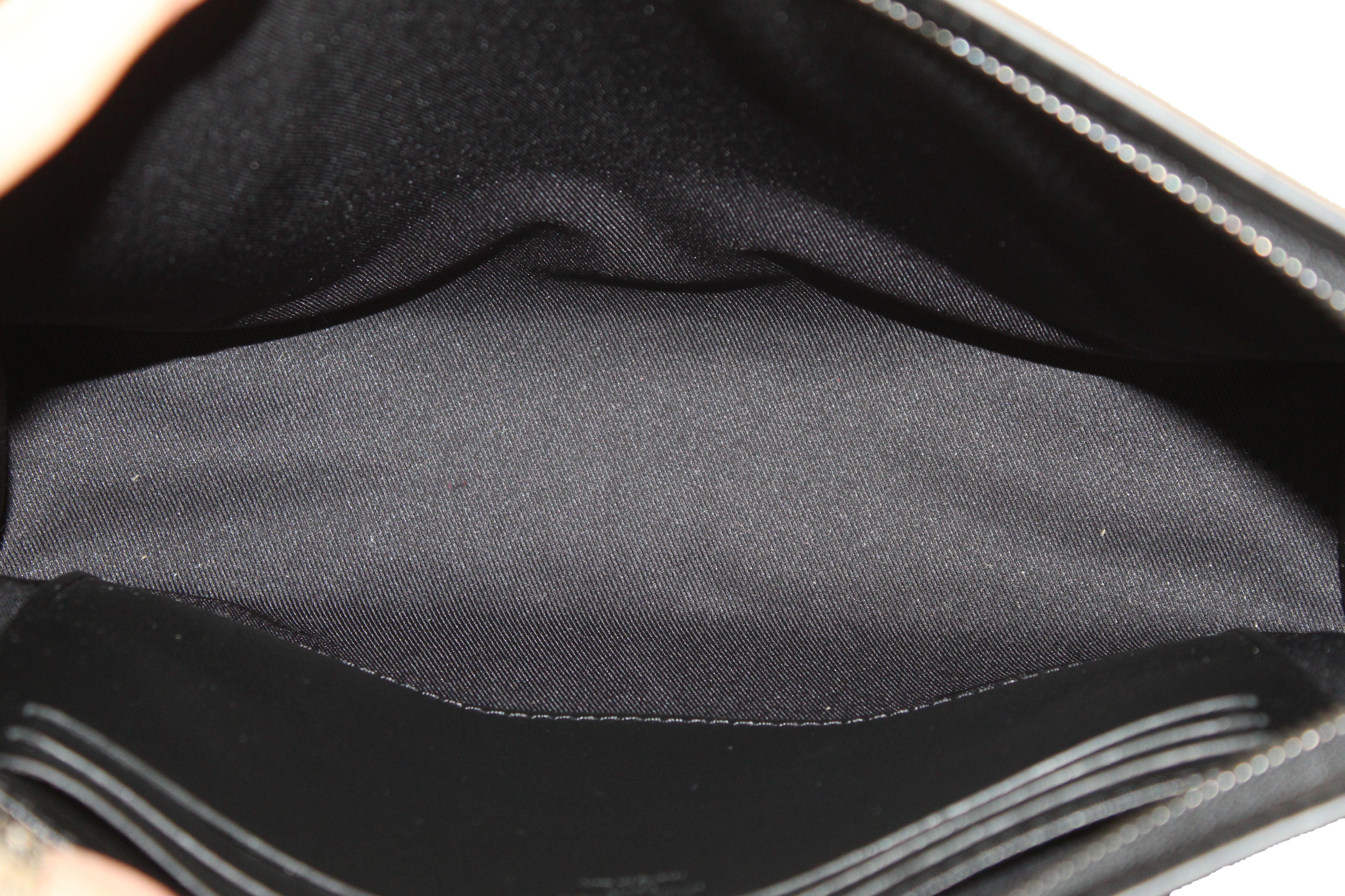 Authentic Louis Vuitton Monogram Eclipse Canvas Pochette Voyage MM Clutch