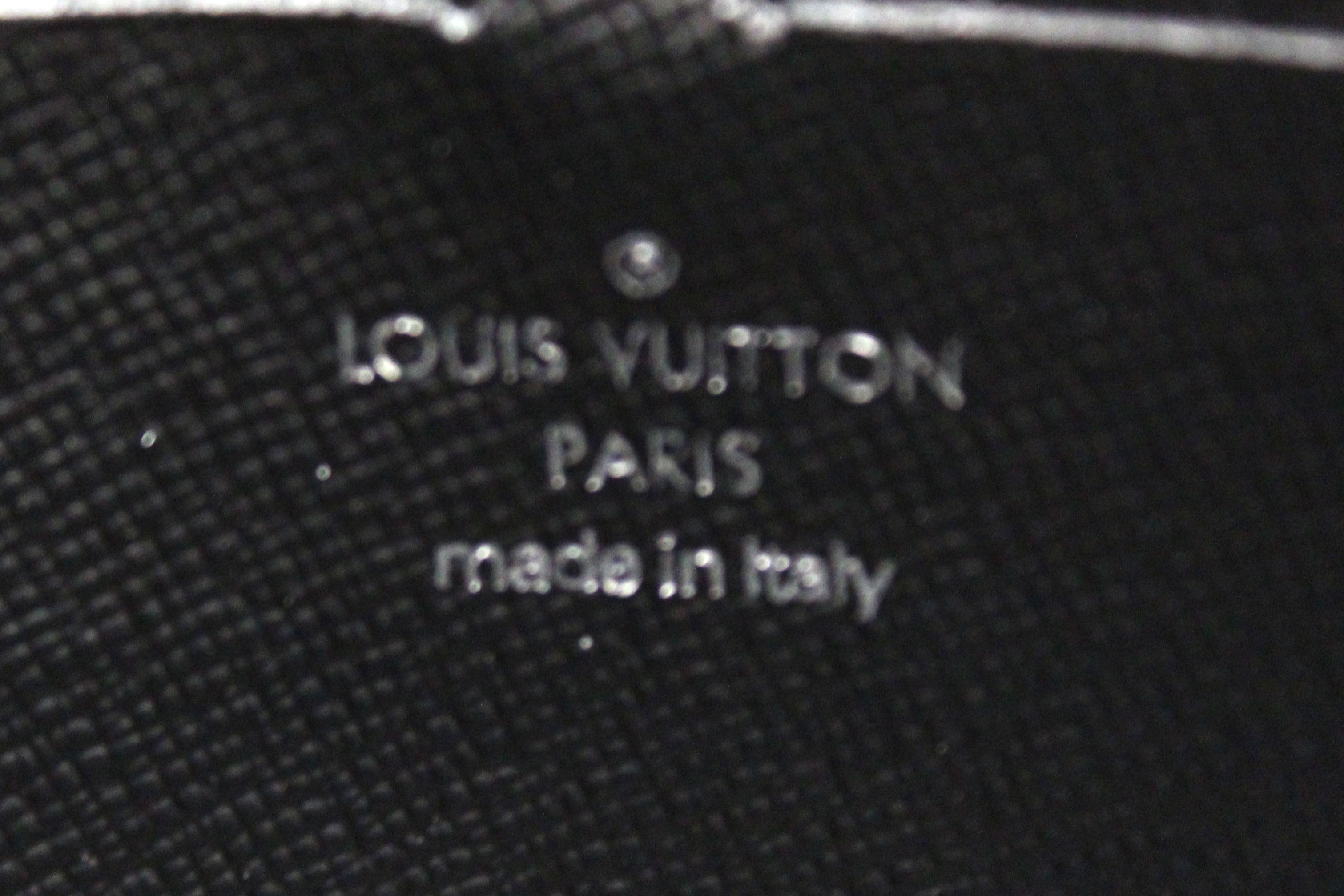 Authentic Louis Vuitton Monogram Eclipse Canvas Pochette Voyage MM Clutch