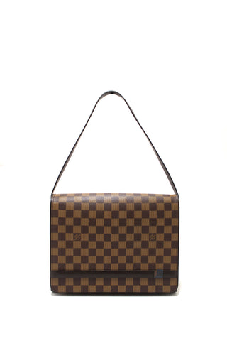Authentic Louis Vuitton Damier Ebene Tribeca Long Shoulder Bag