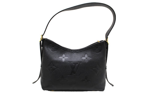 Authentic Louis Vuitton Black Monogram Empreinte Leather CarryAll PM Bag