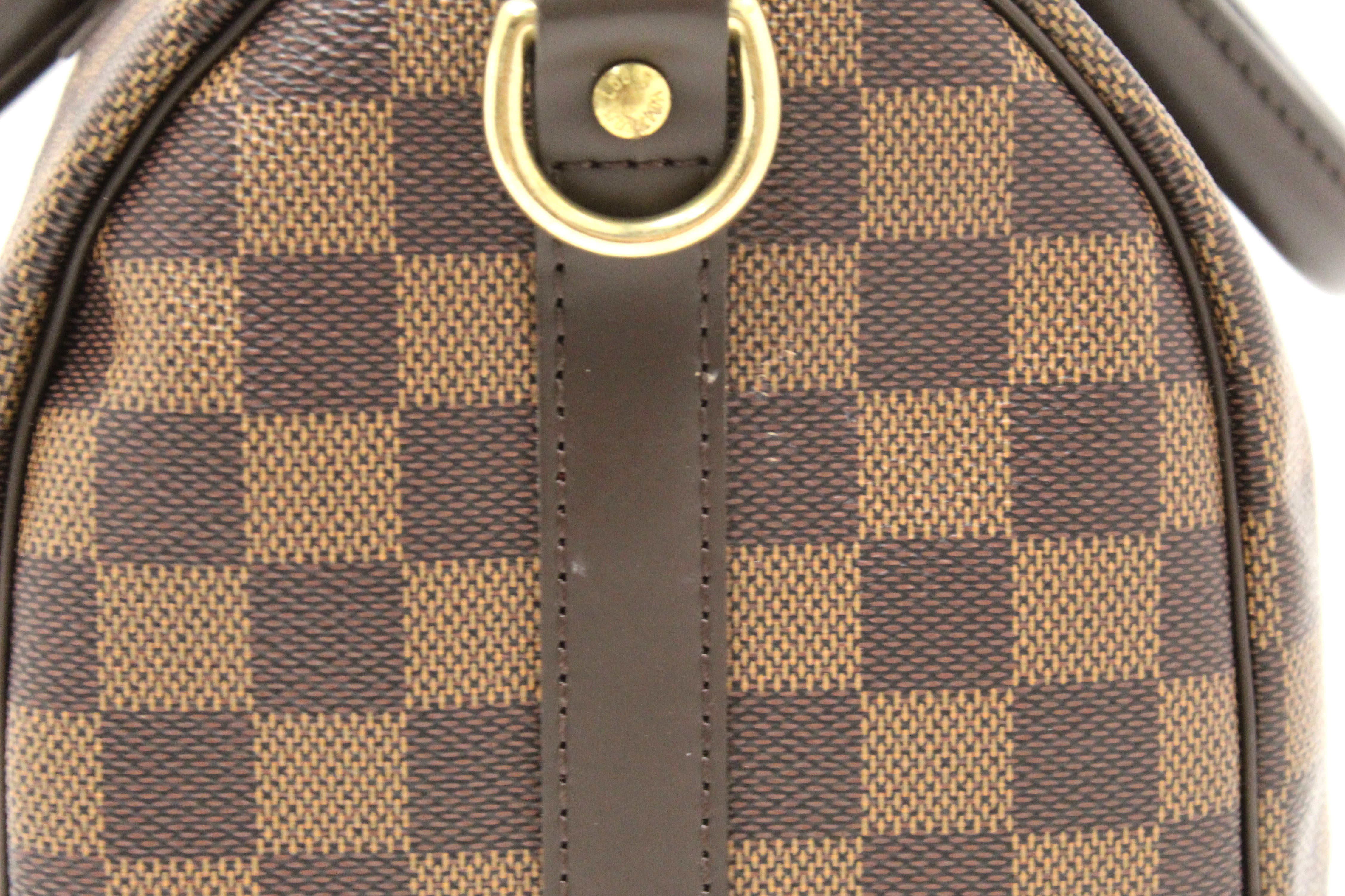 Authentic Louis Vuitton Damier Ebene Speedy 25 Bandouliere Crossbody Bag