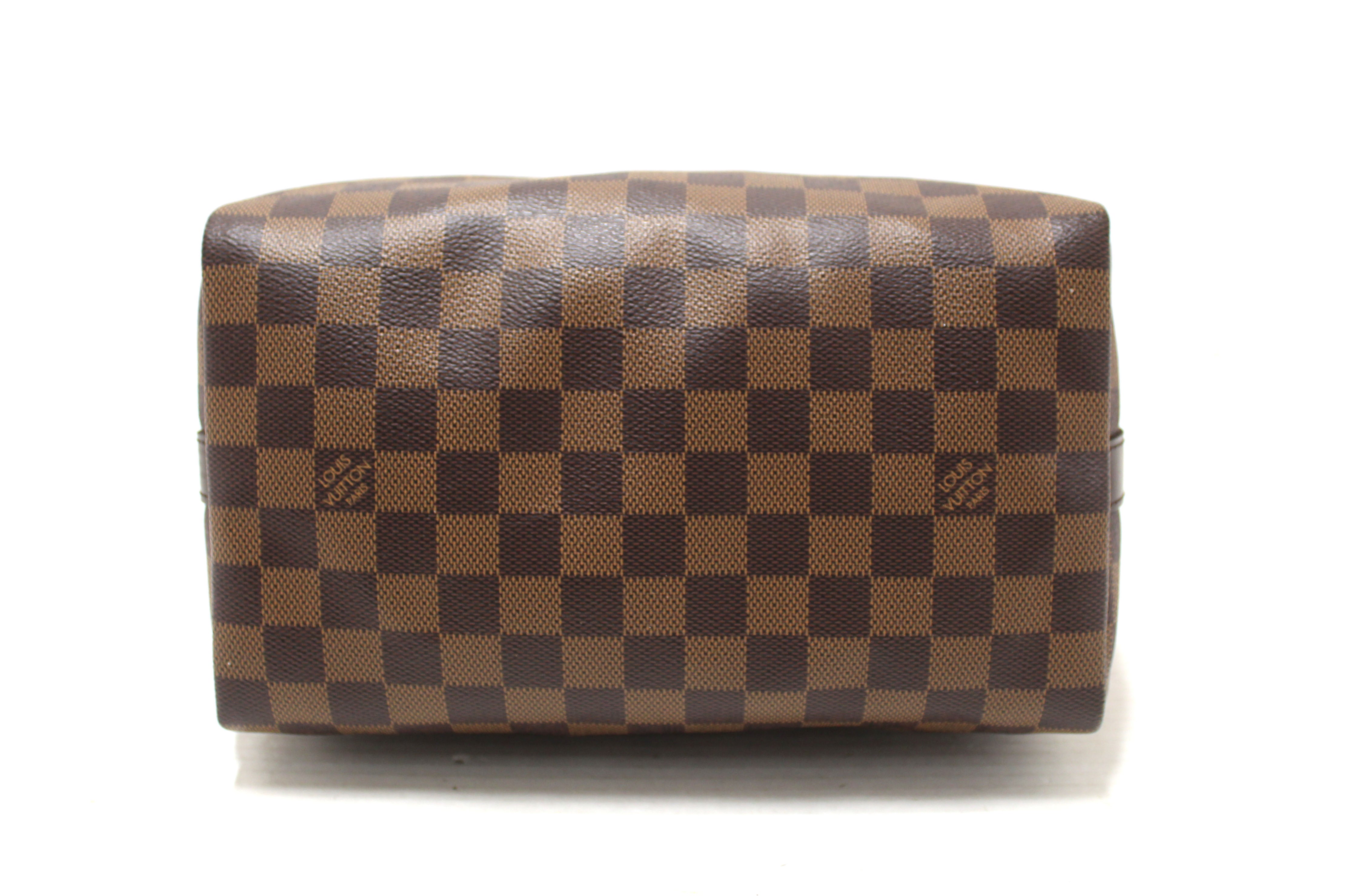 Authentic Louis Vuitton Damier Ebene Speedy 25 Bandouliere Crossbody Bag