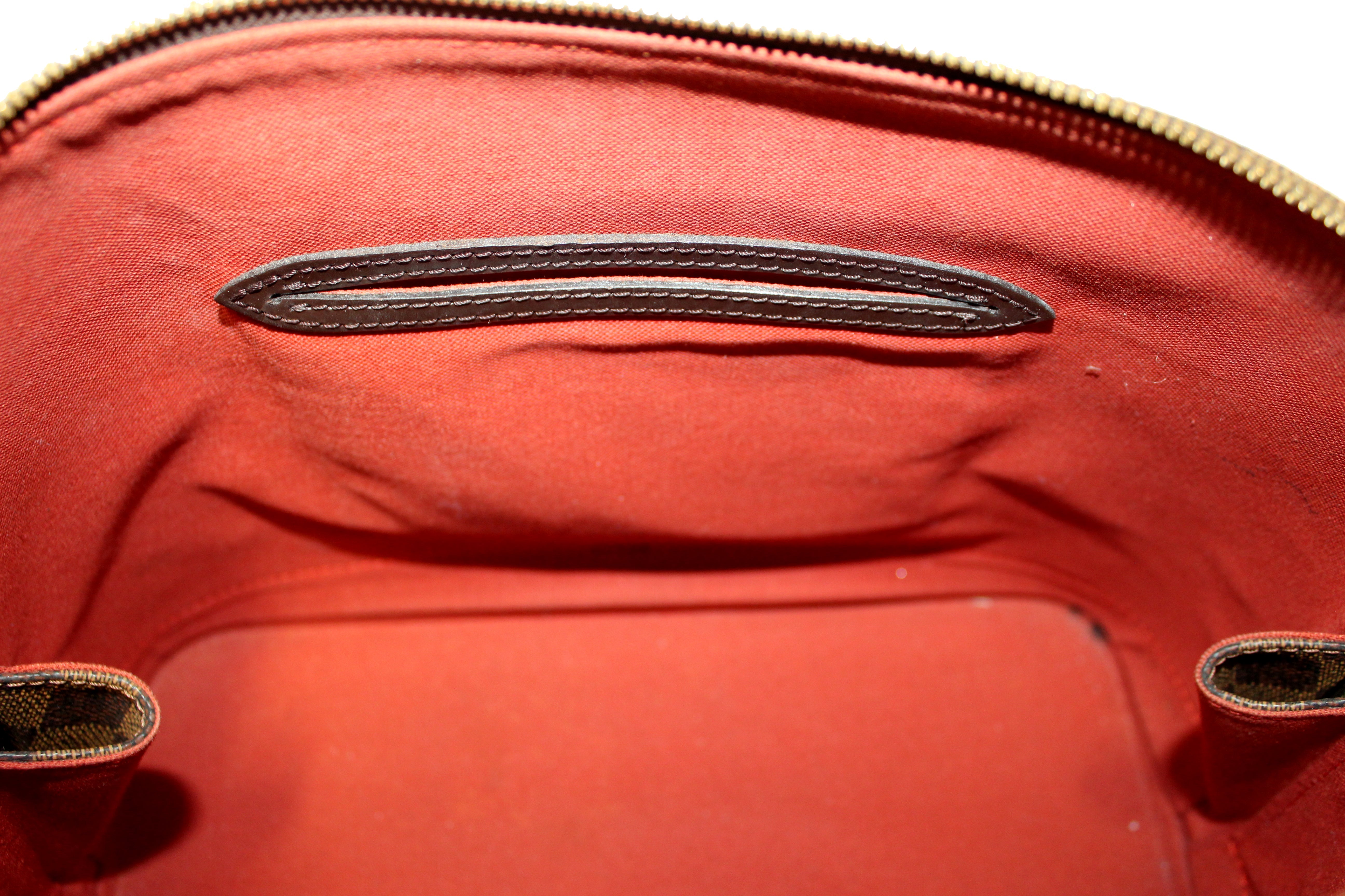 Authentic Louis Vuitton Damier Ebene Canvas Alma PM Handbag