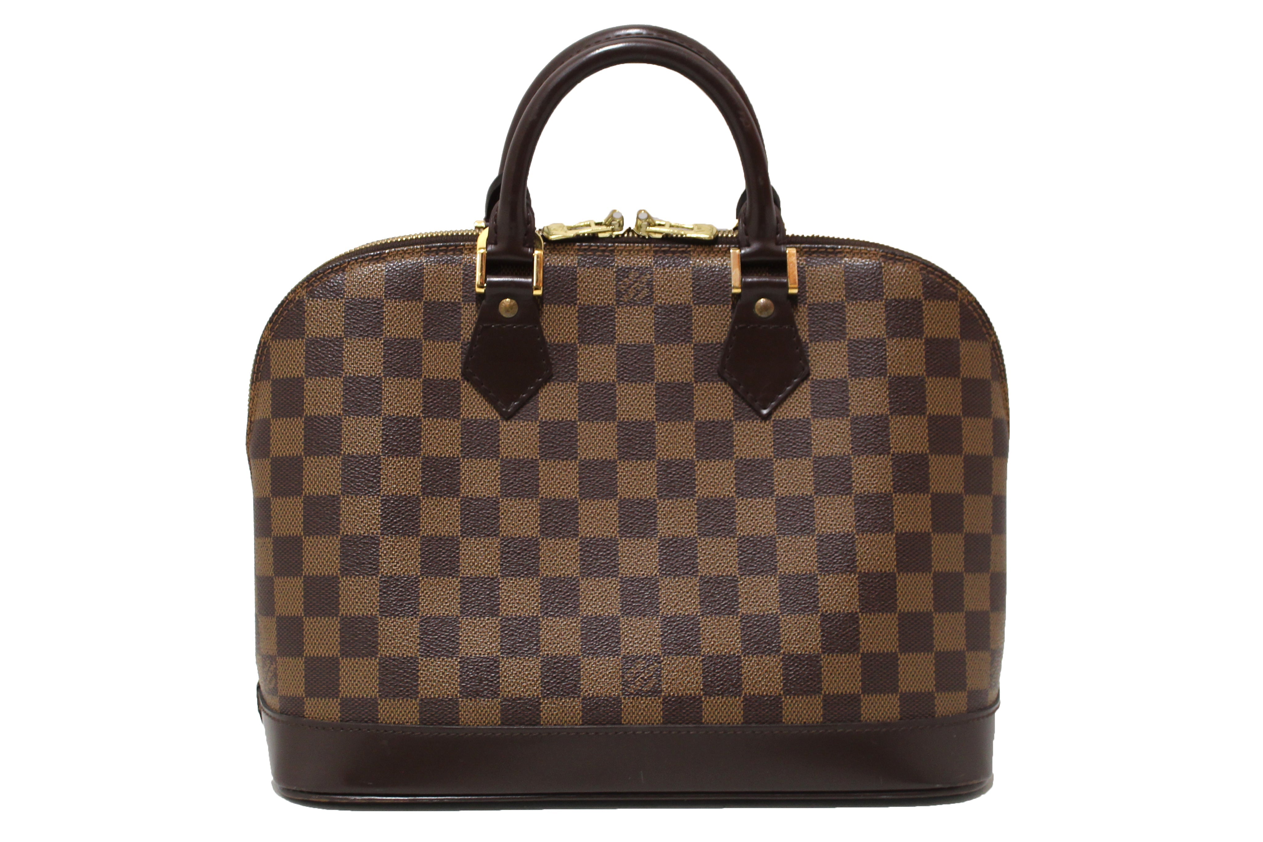 Authentic Louis Vuitton Damier Ebene Canvas Alma PM Handbag