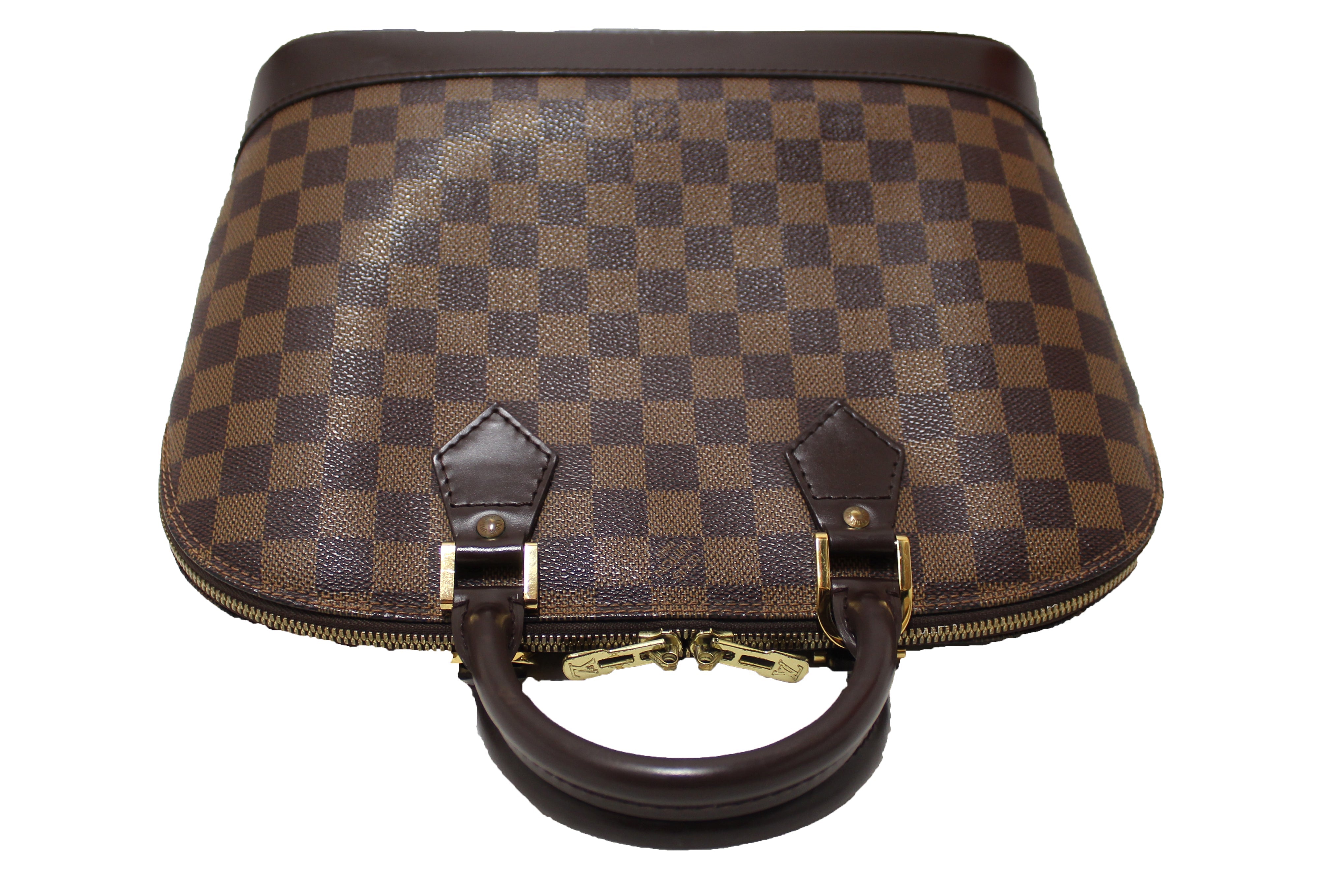 Authentic Louis Vuitton Damier Ebene Canvas Alma PM Handbag