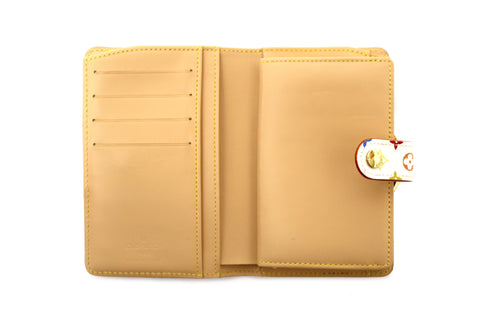 Authentic Louis Vuitton White Multicolor Monogram French Wallet