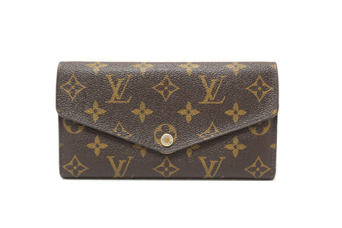 Authentic Louis Vuitton Classic Monogram Canvas Sarah Wallet