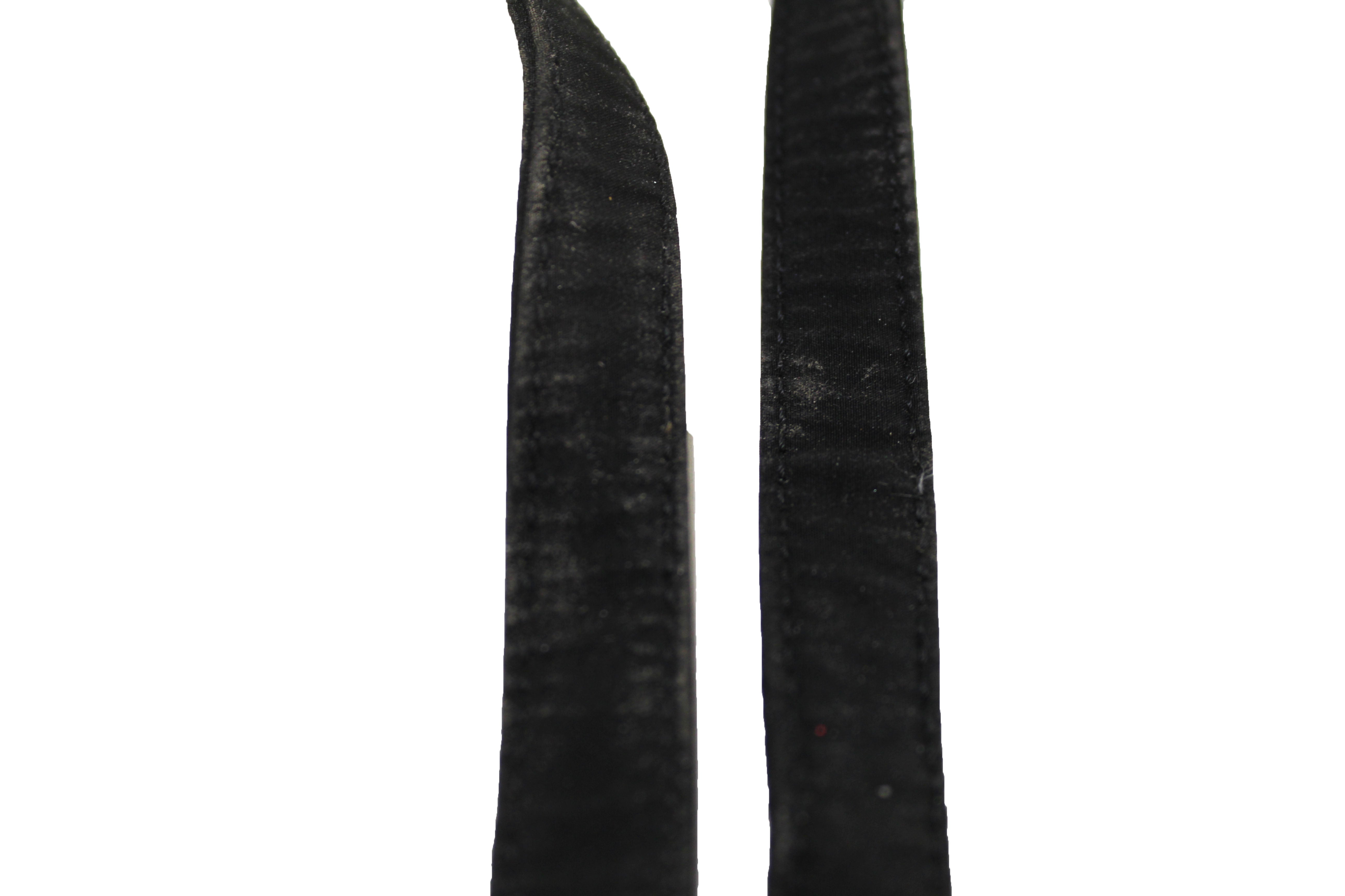 Authentic Christian Dior Black Nylon Cannage Mini Lady Dior Bag