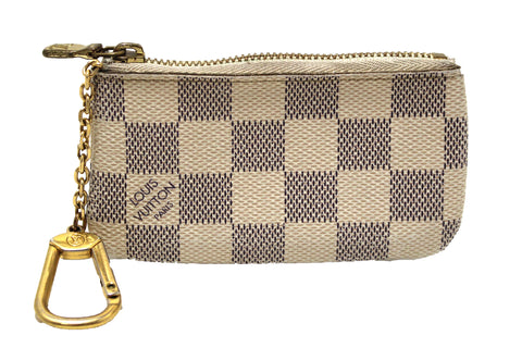 Authentic Louis Vuitton Damier Azur Canvas Key Pouch