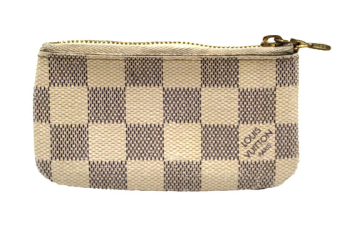 Authentic Louis Vuitton Damier Azur Canvas Key Pouch
