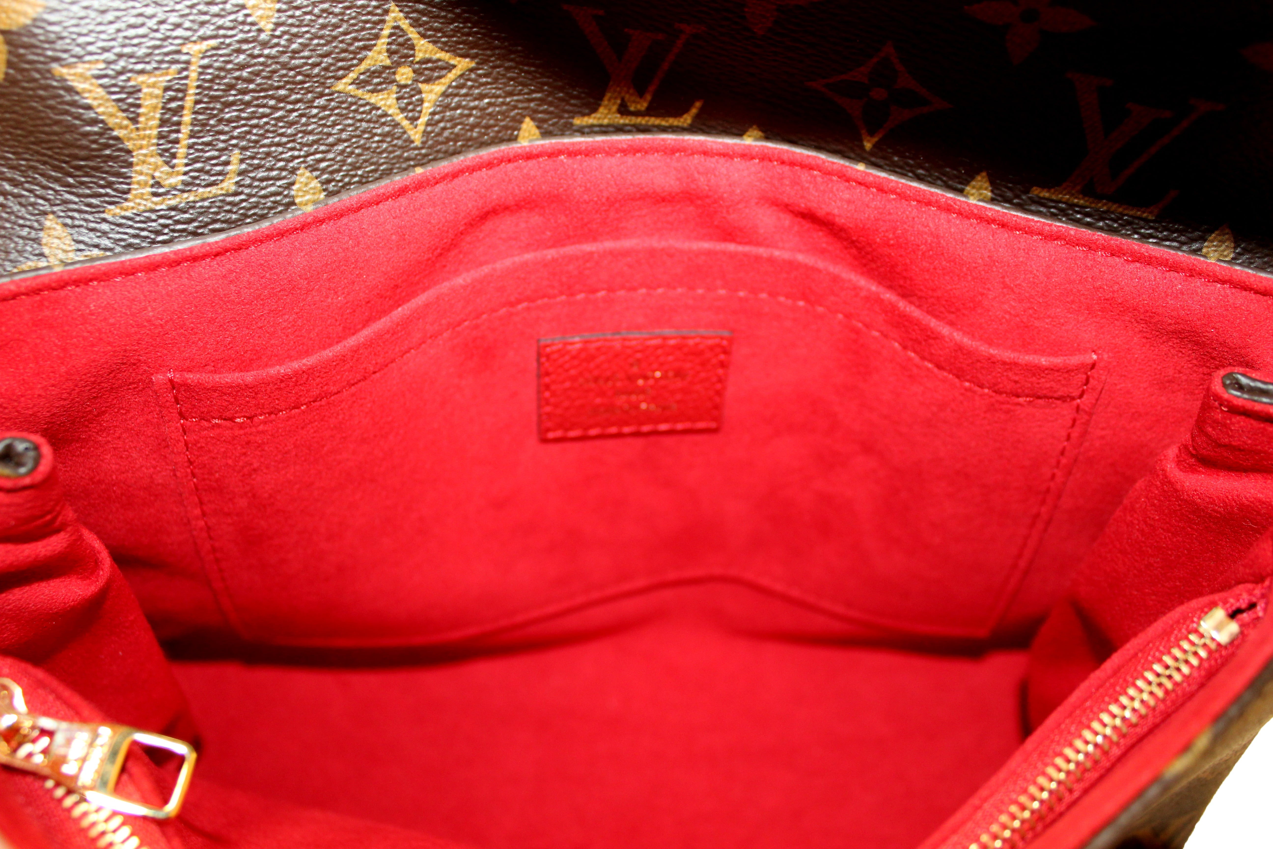 Authentic Louis Vuitton Classic Monogram Saint-Placide Clutch Shoulder Bag