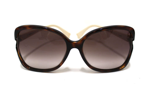 Authentic Fendi Tortoise Shell Acetate and White Frame Sunglasses