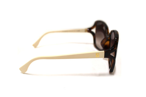 Authentic Fendi Tortoise Shell Acetate and White Frame Sunglasses