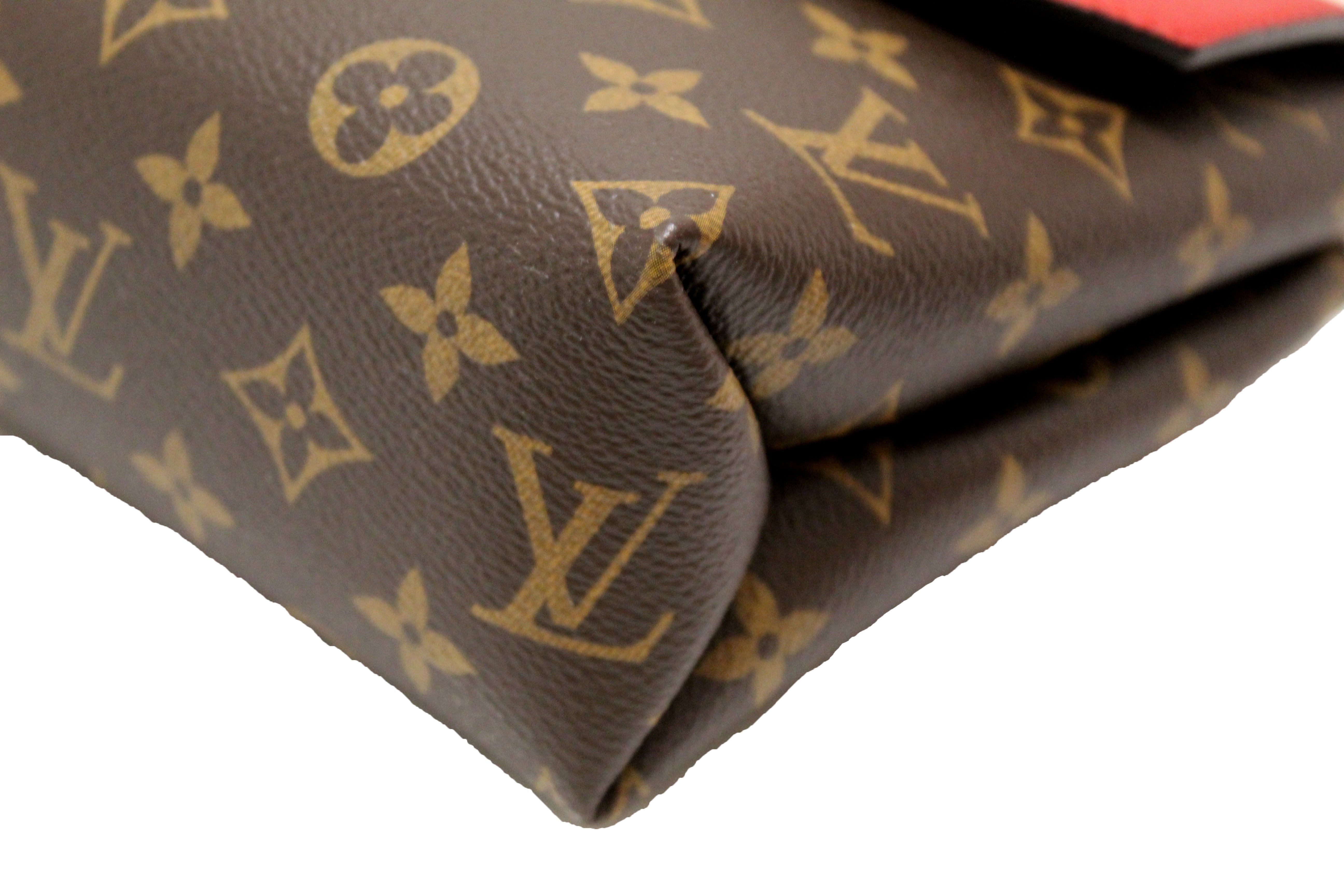 Authentic Louis Vuitton Classic Monogram Saint-Placide Clutch Shoulder Bag