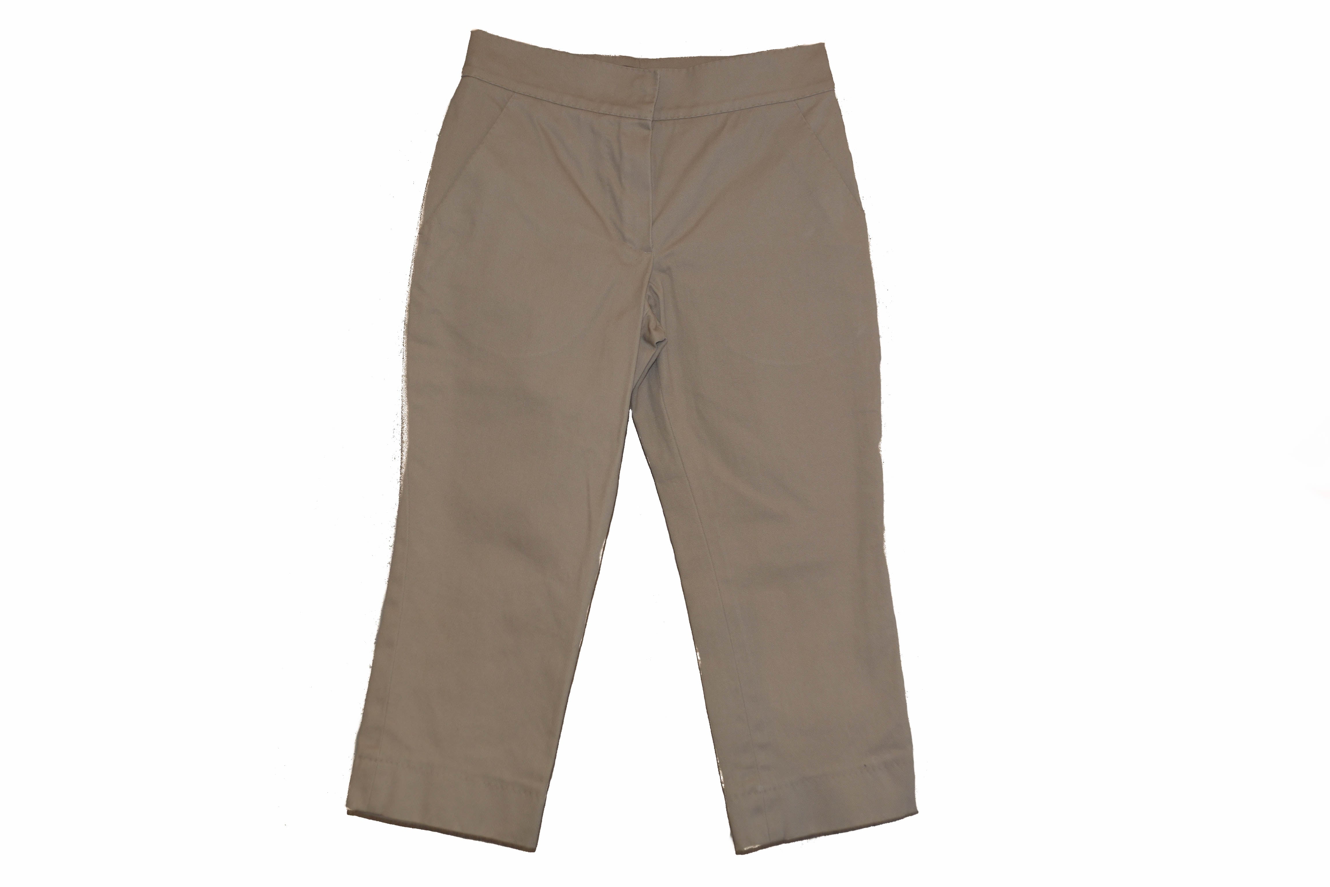 Authentic Louis Vuitton Beige Cotton Womens Pants Size 34
