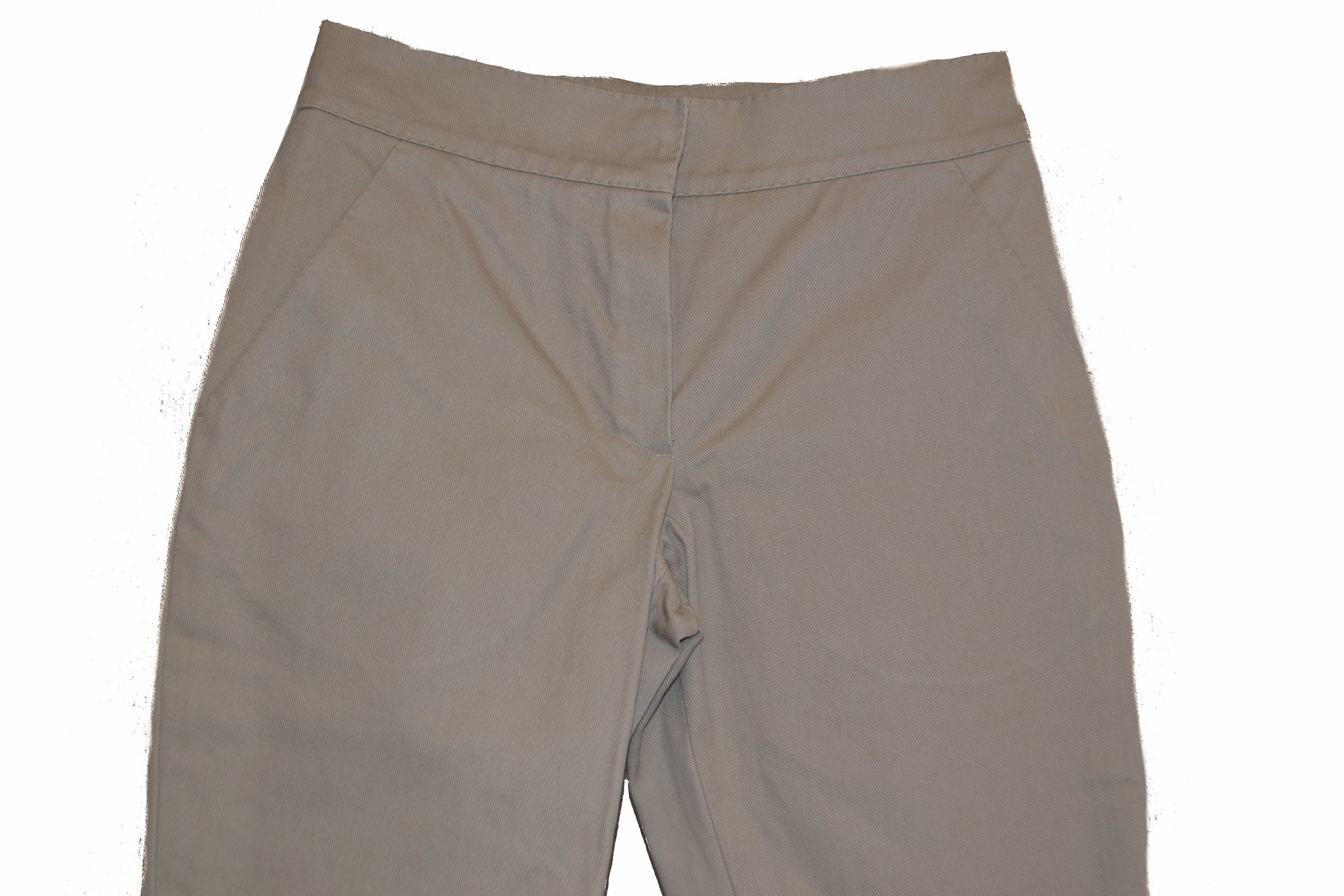 Authentic Louis Vuitton Beige Cotton Womens Pants Size 34