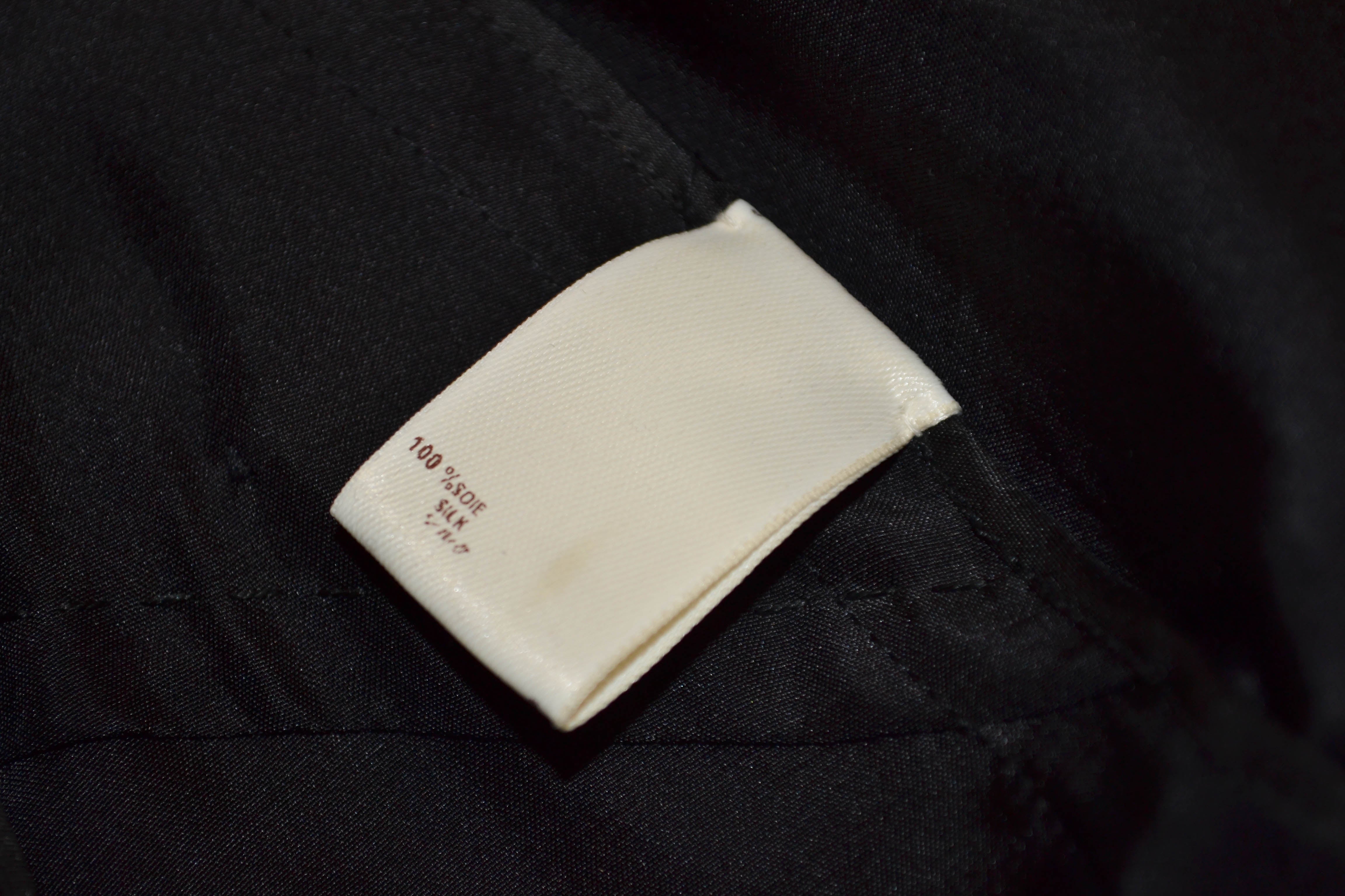 Authentic Louis Vuitton Black 100% Silk Capri Pants Size 34