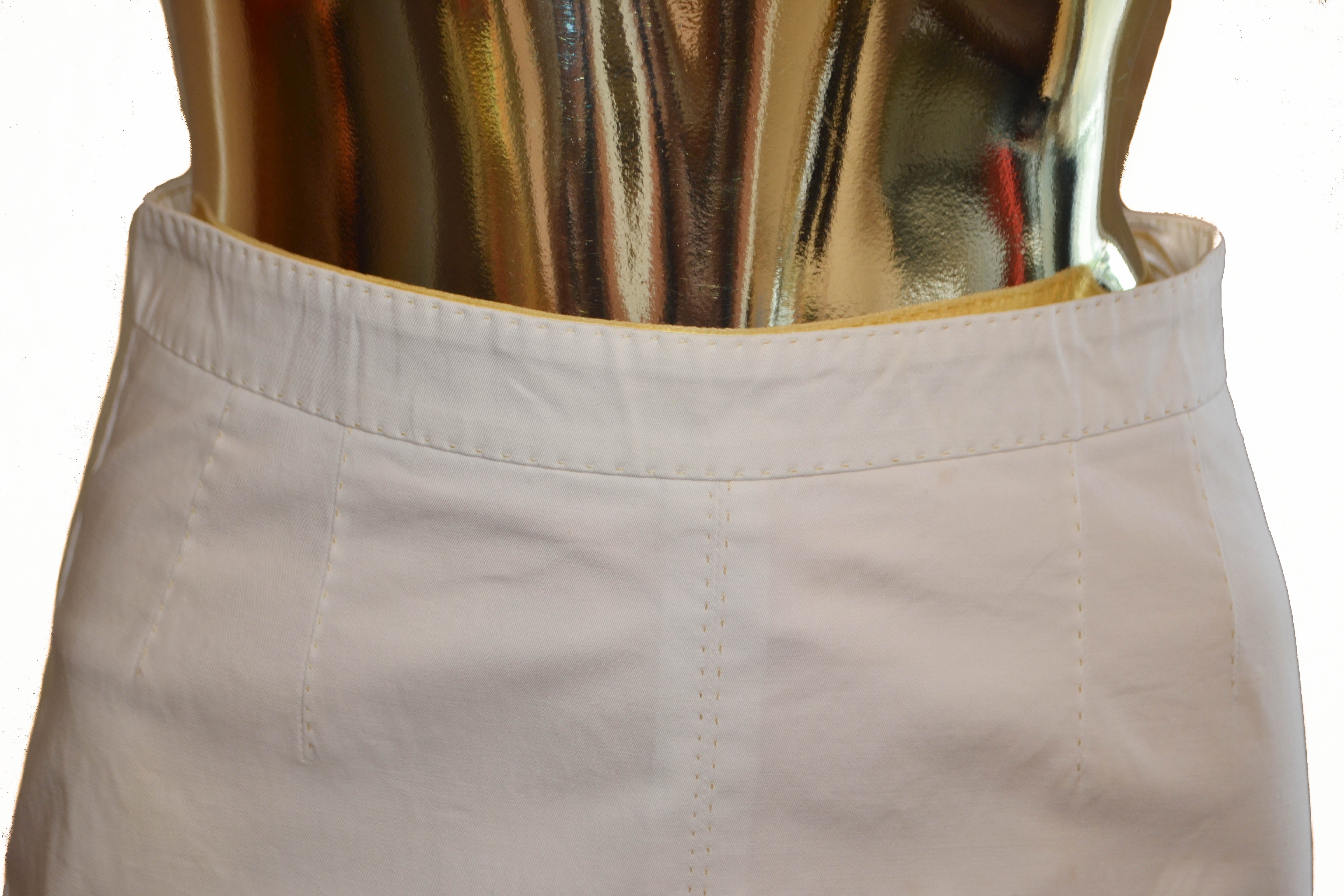 Authentic New Louis Vuitton Women's White Skirt Size 36