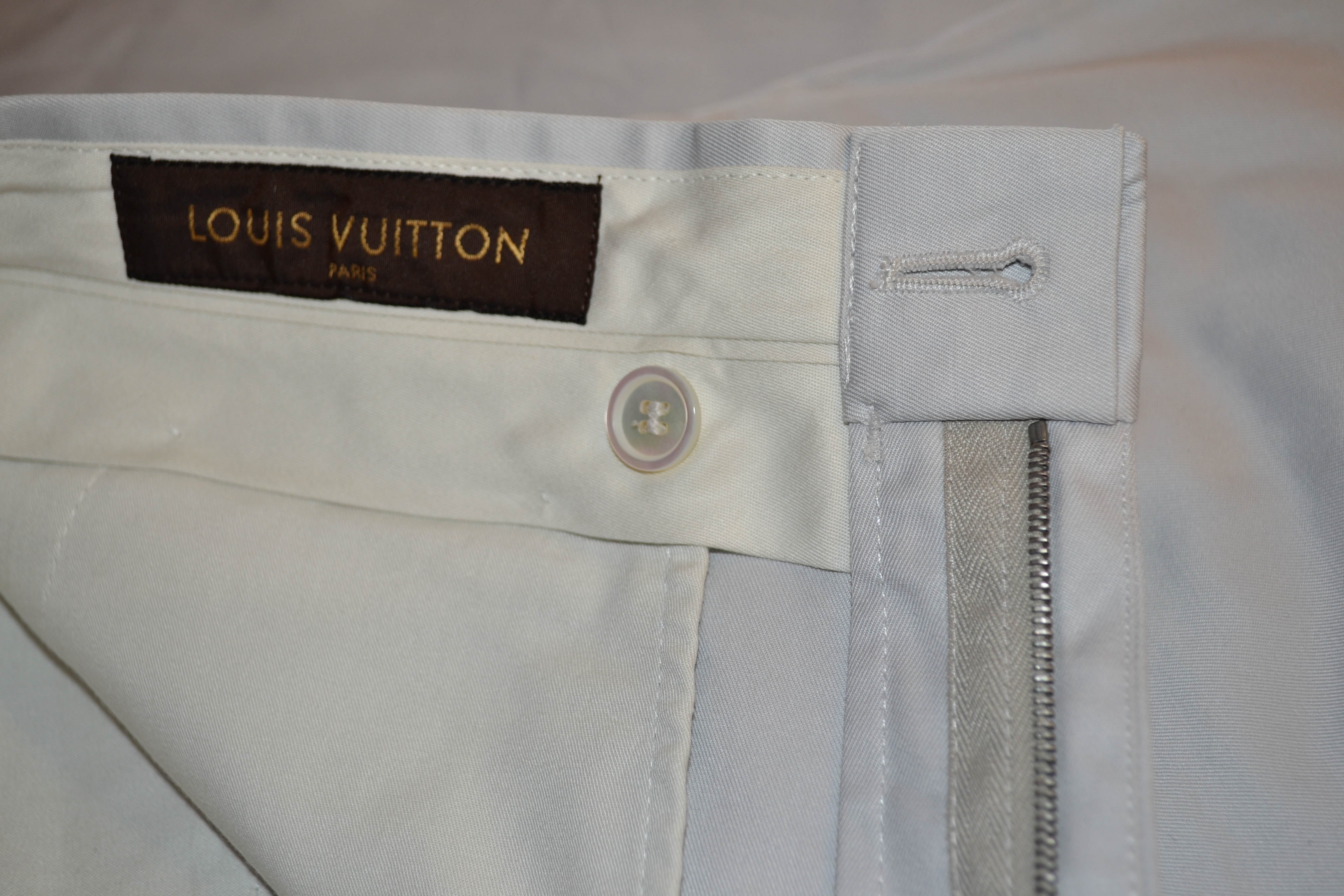 Authentic Louis Vuitton Grey Men's Pants Size 50