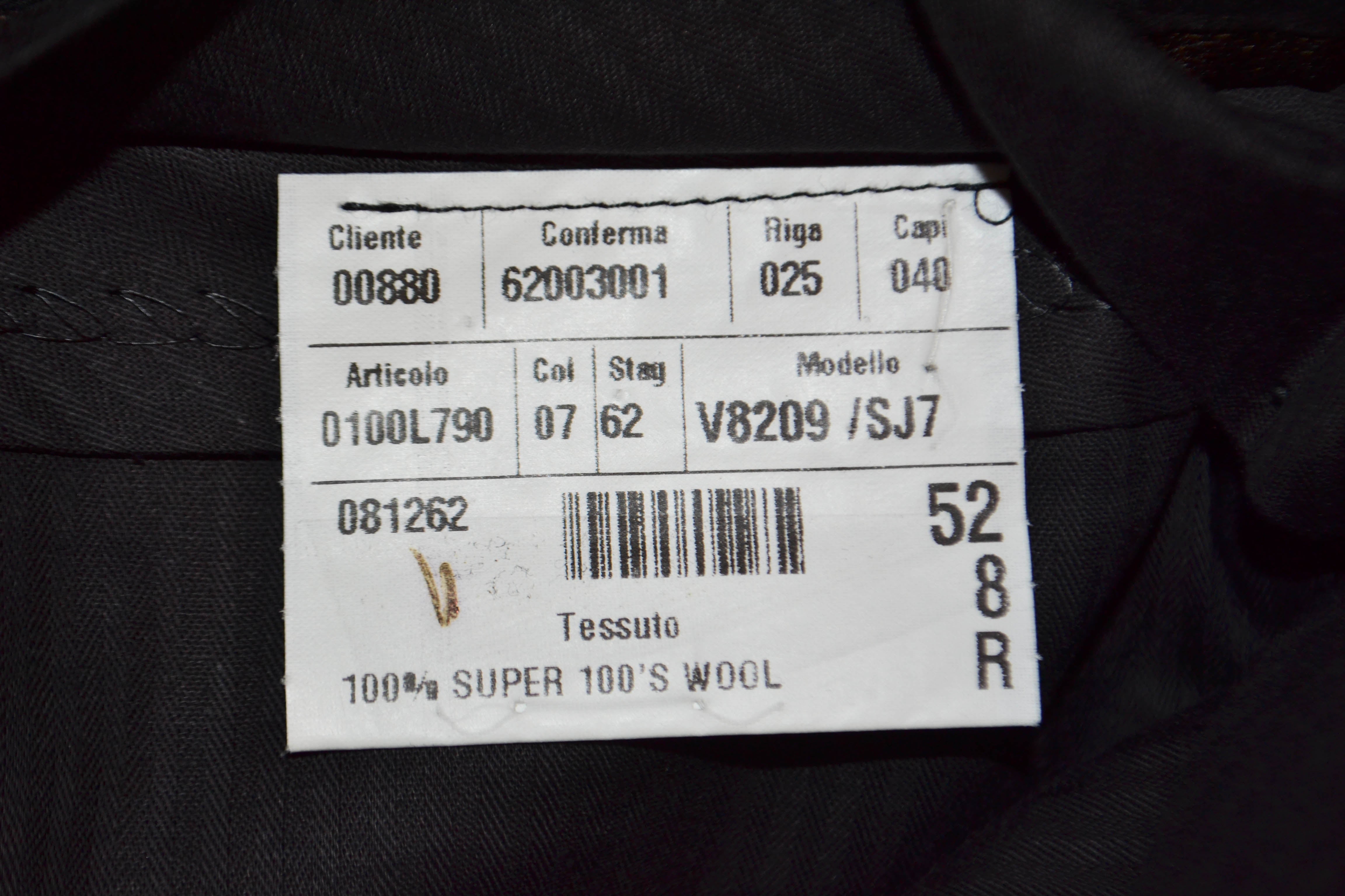 Authentic Louis Vuitton Grey Laine Wool Men's Pants Size 52