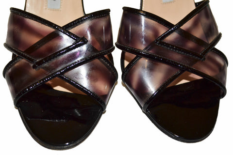 Authentic Manolo Blahnik Black Sandal Size 37