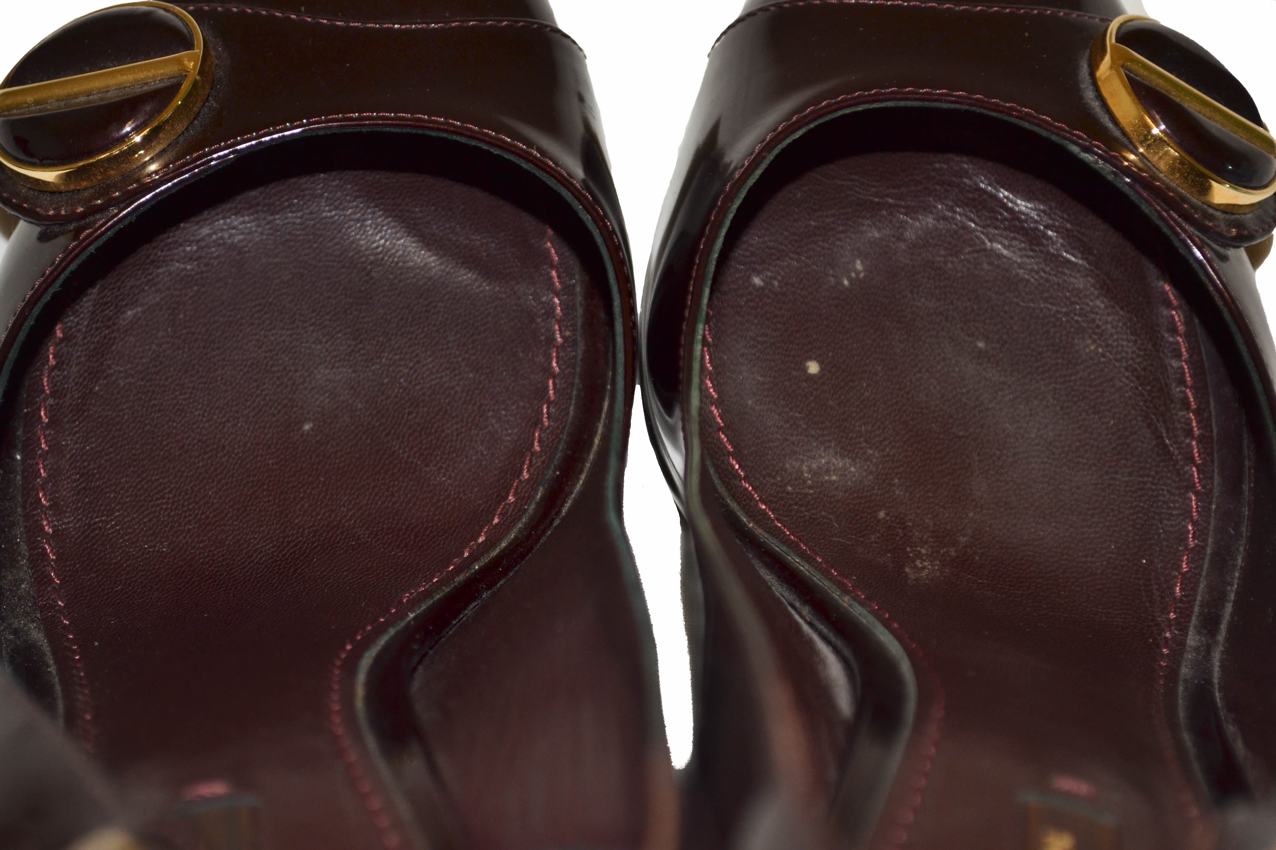 Authentic Louis Vuitton Amarante Patent Leather Sandal Size 9.5