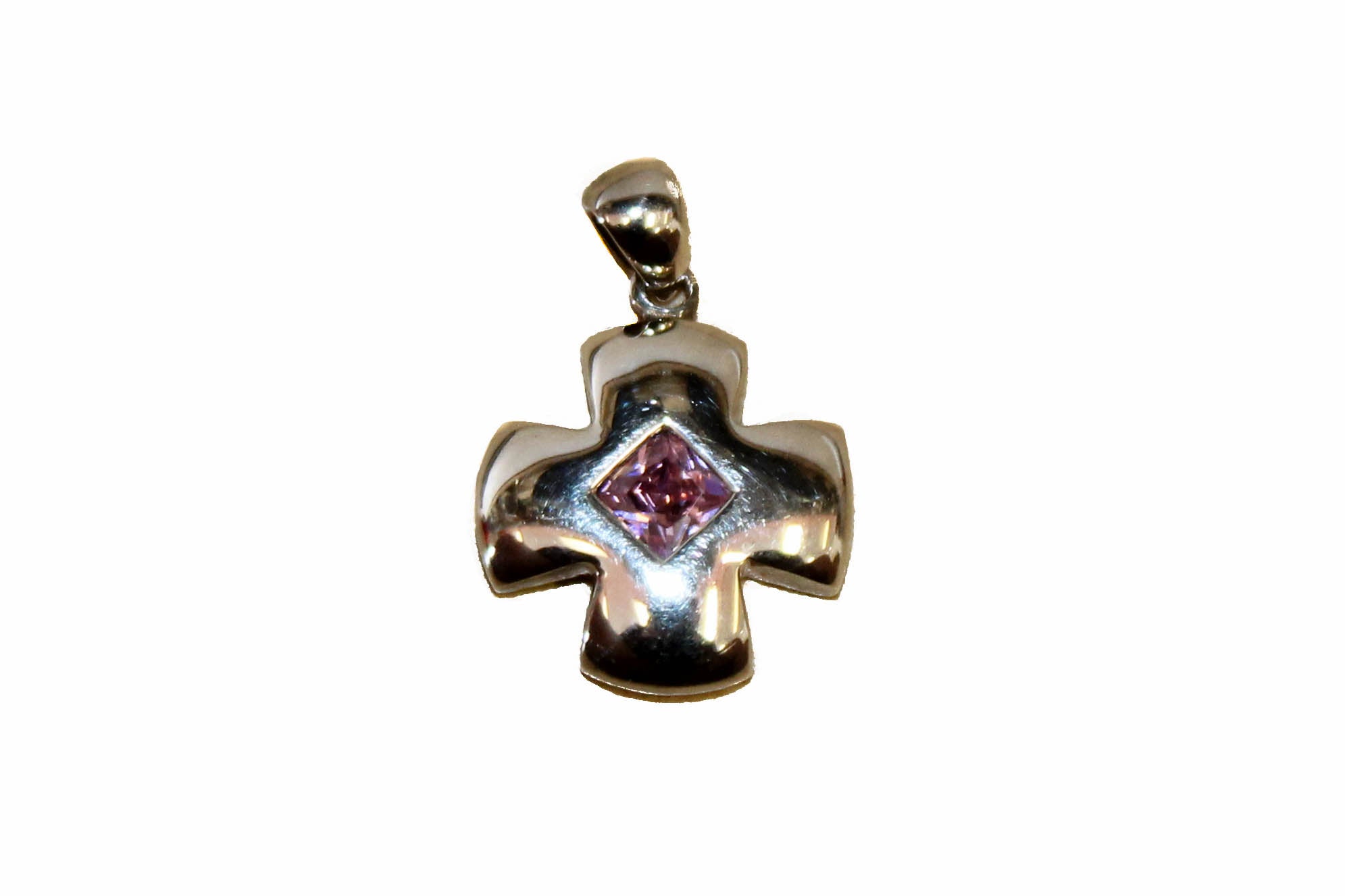 Authentic Folli Follie Sterling Silver Cross Pendant