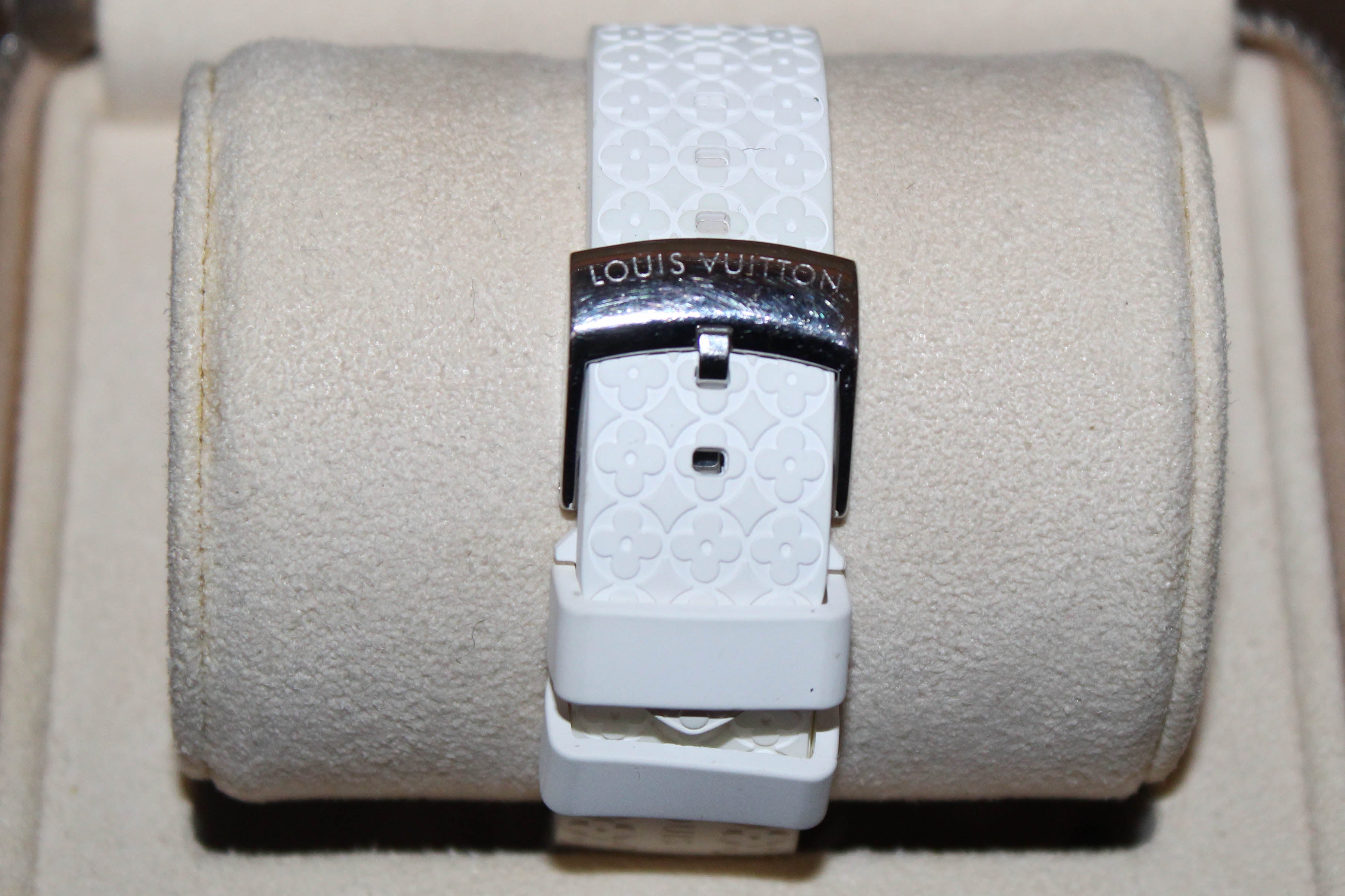 Authentic Louis Vuitton White Lovely Cup Chronograph Watch